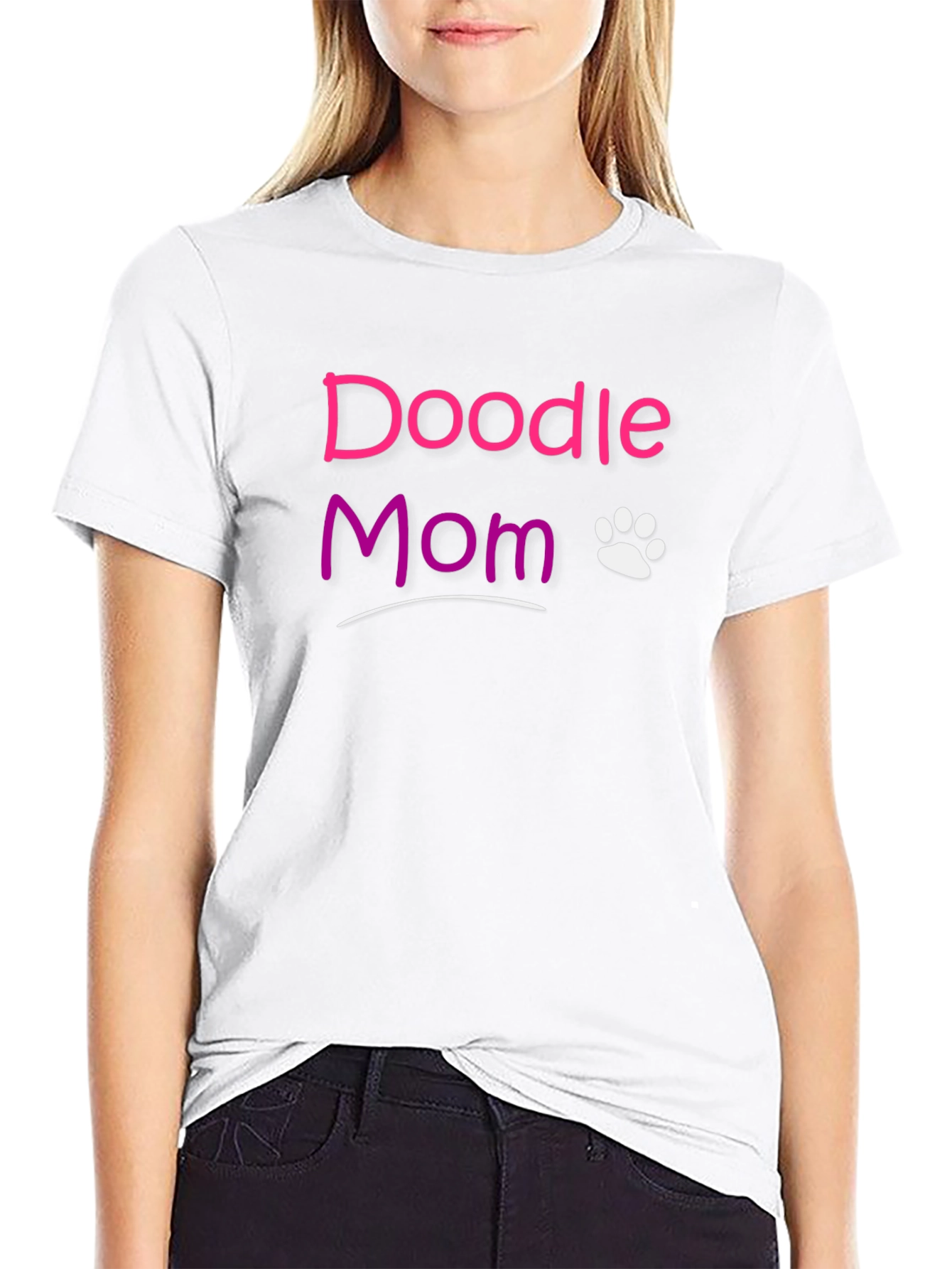 Doodle Mom Paw Print T-Shirt
