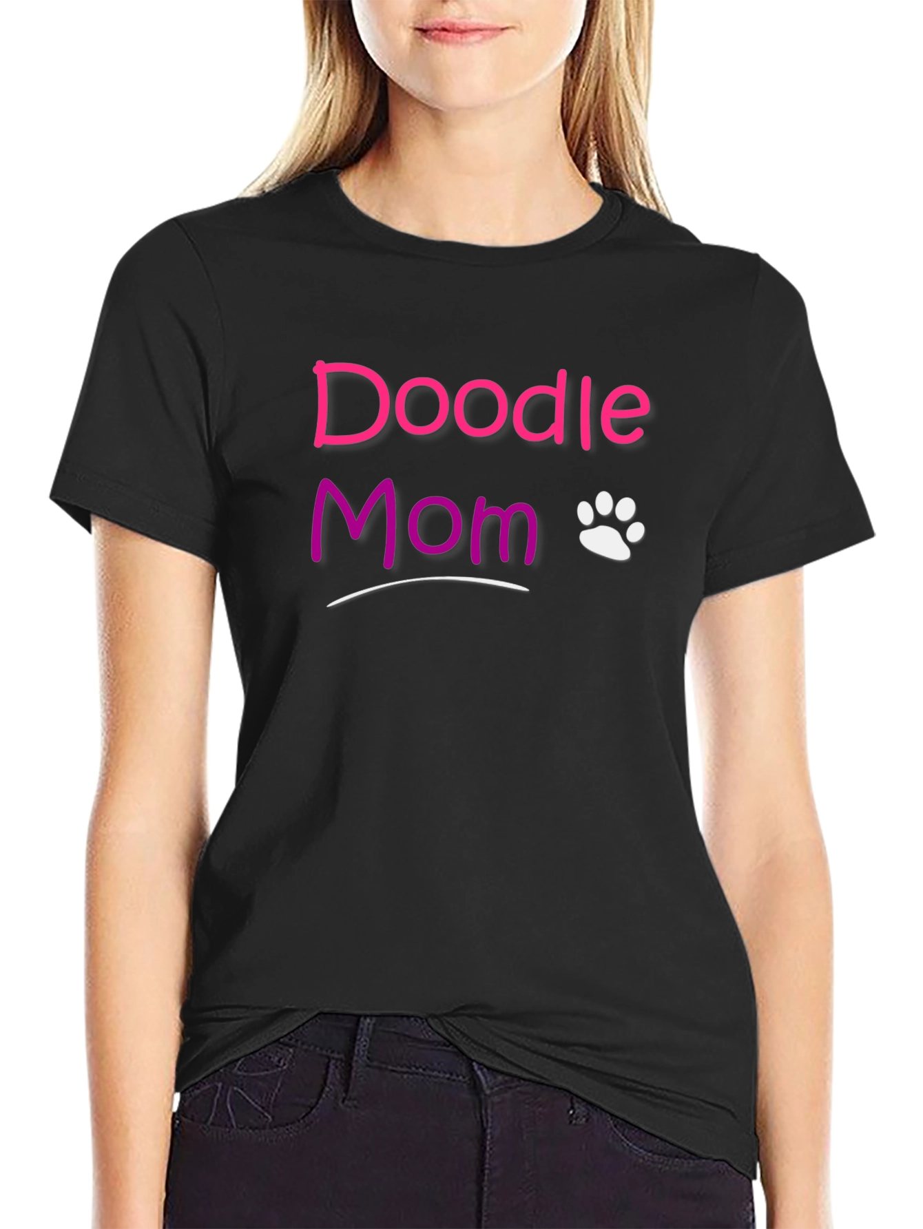 Doodle Mom Paw Print T-Shirt