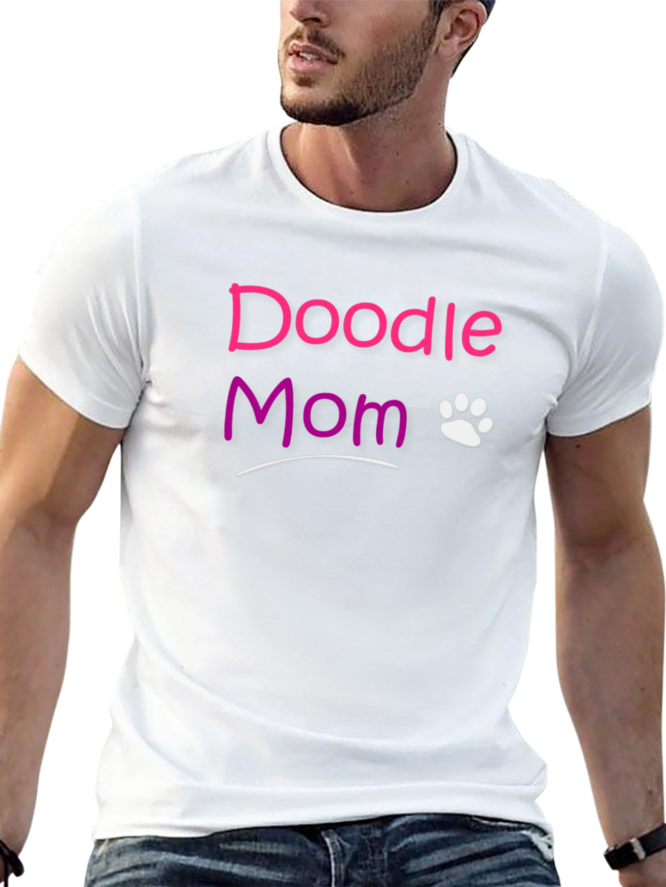 Doodle Mom Paw Print T-Shirt