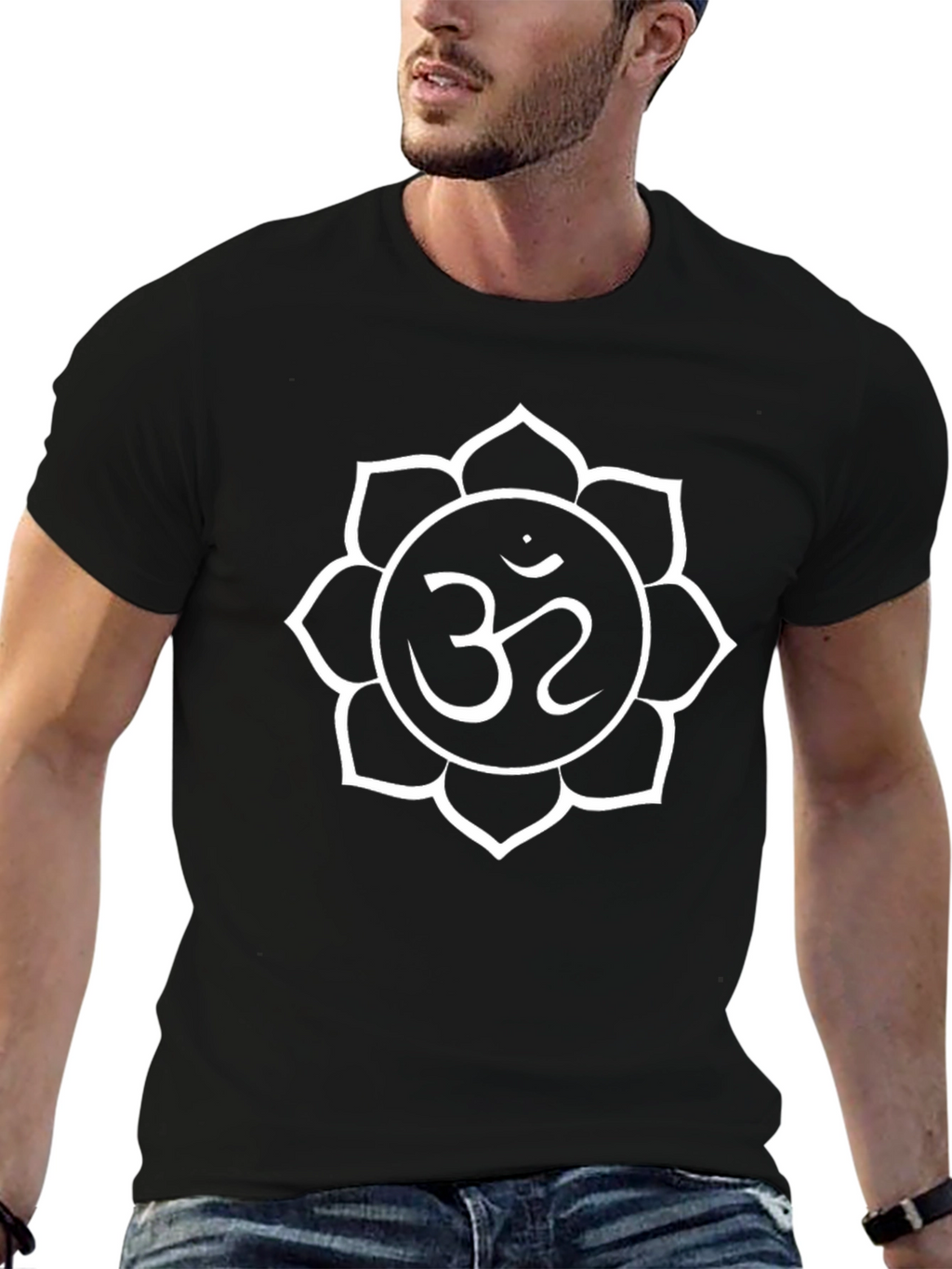 Om Symbol Lotus T-Shirt - Spiritual Design