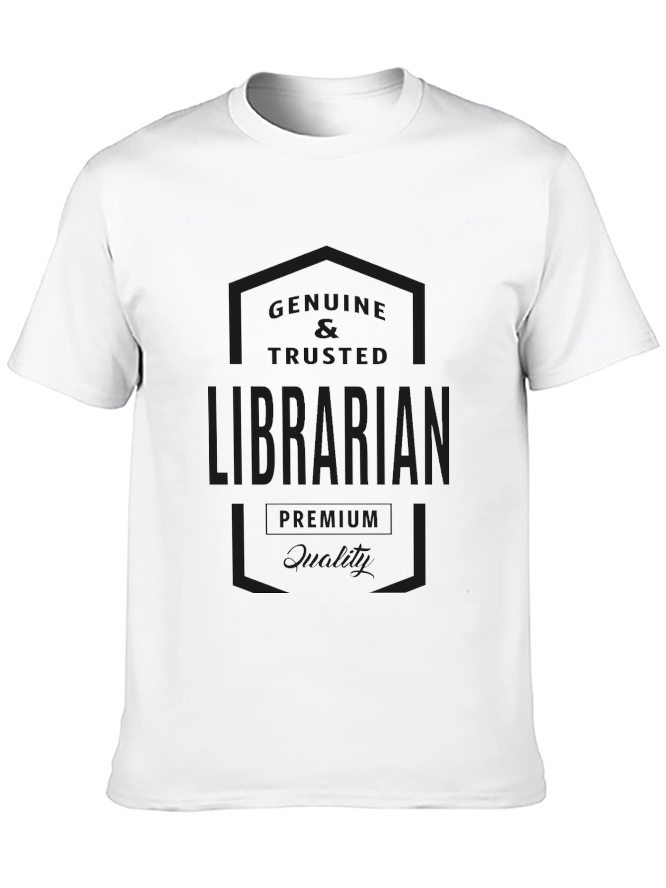 Genuine & Trusted Librarian Premium Quality Black T-Shirt