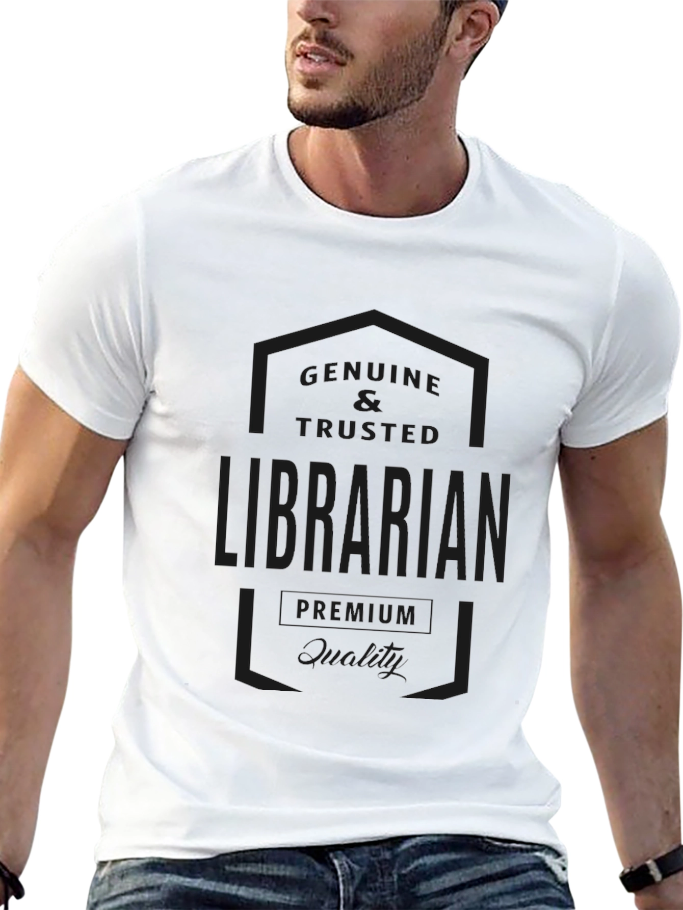 Genuine & Trusted Librarian Premium Quality Black T-Shirt