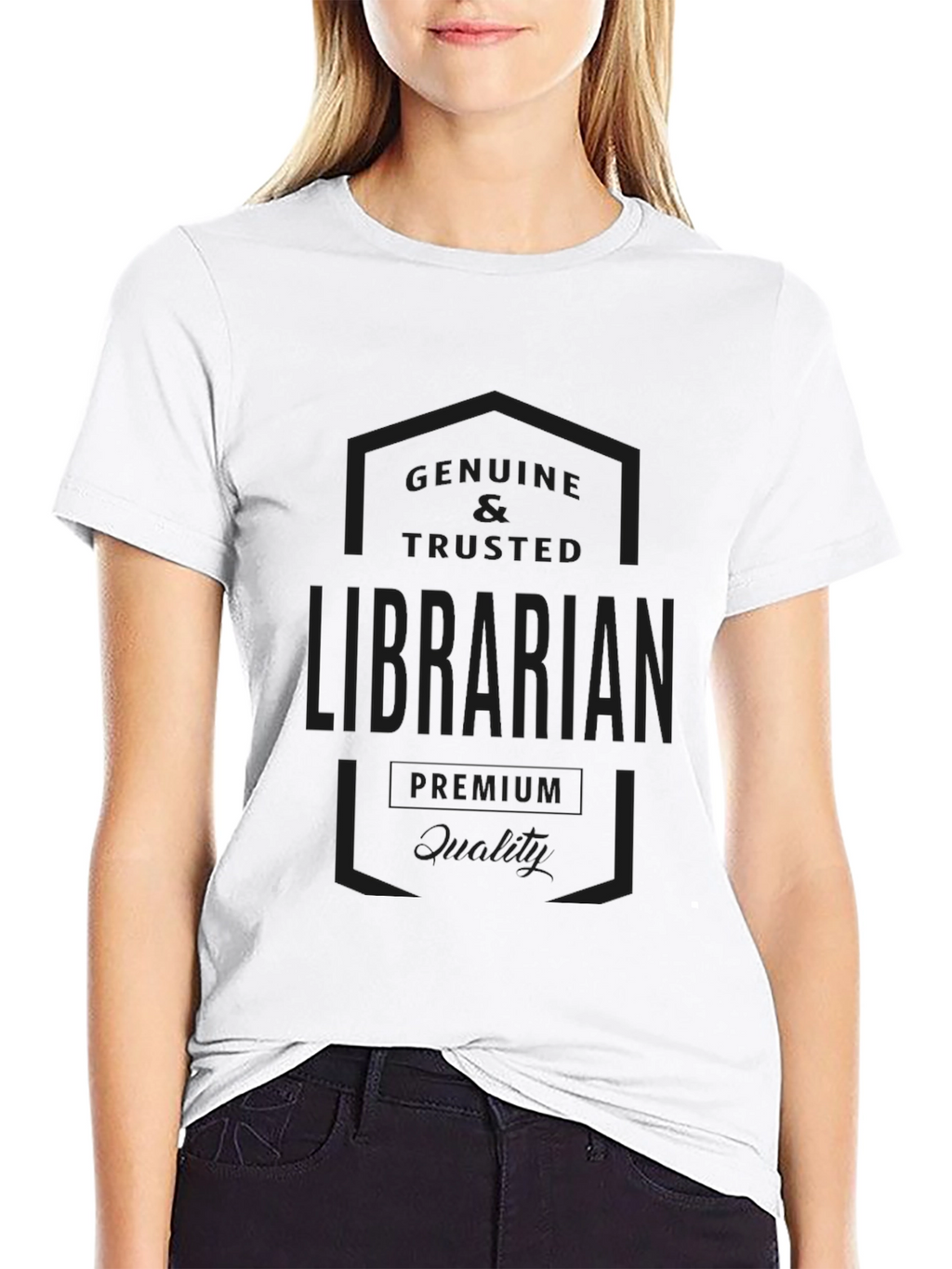 Genuine & Trusted Librarian Premium Quality Black T-Shirt