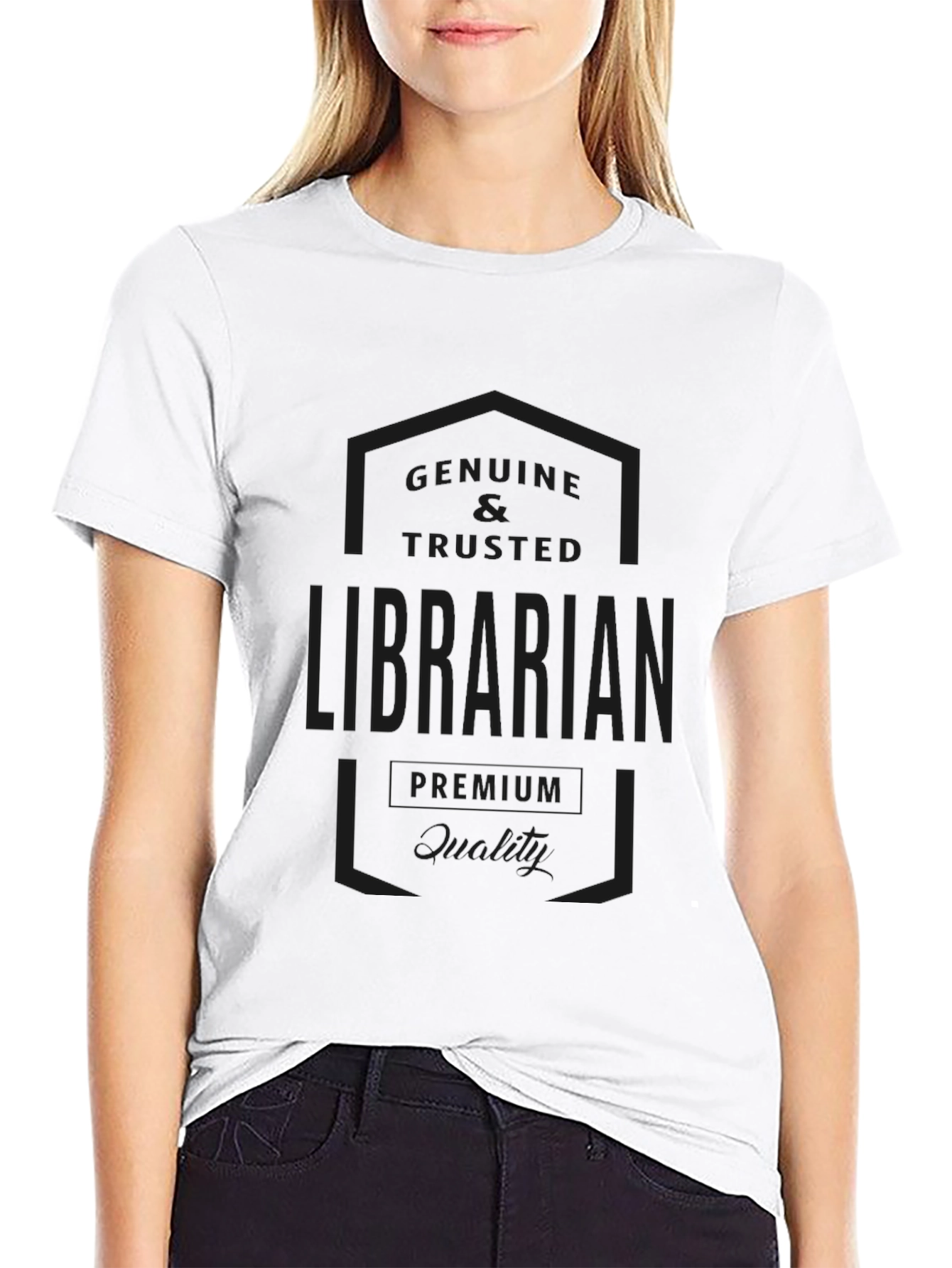 Genuine & Trusted Librarian Premium Quality Black T-Shirt