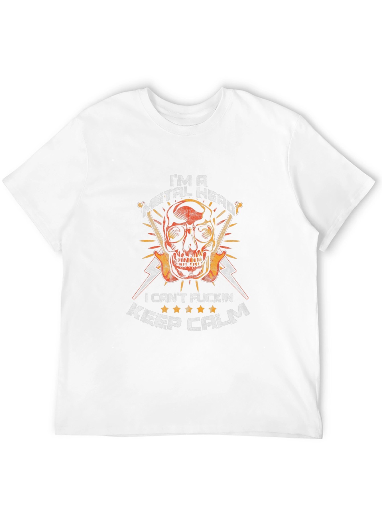 Metal Head T-Shirt: Skull Graphic Tee for Rock Music Fans