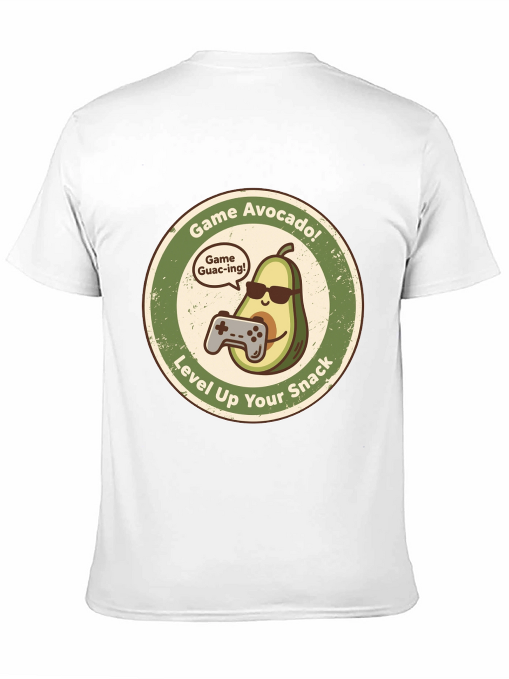 Game Avocado Black Graphic T-Shirt