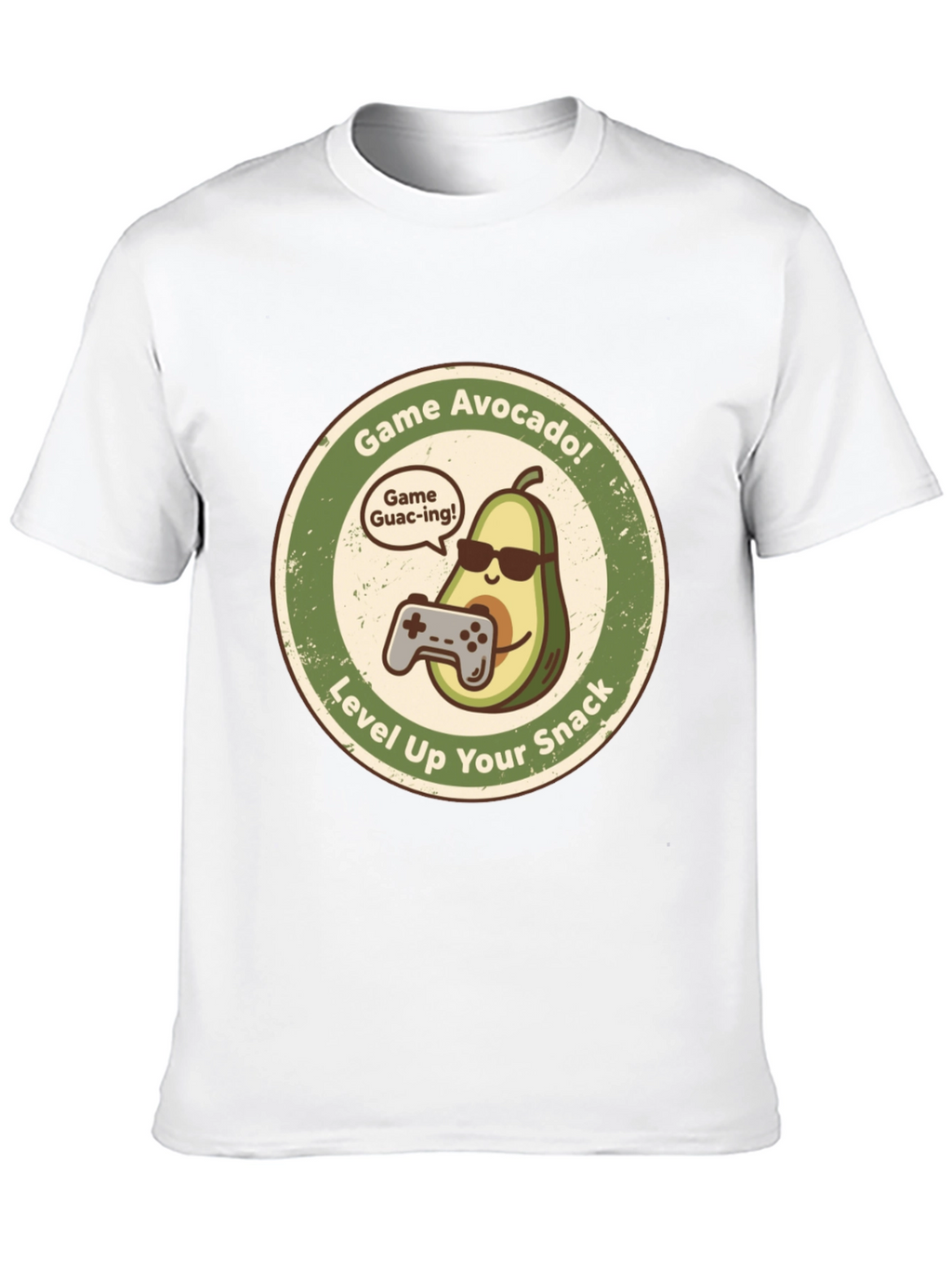 Game Avocado Black Graphic T-Shirt