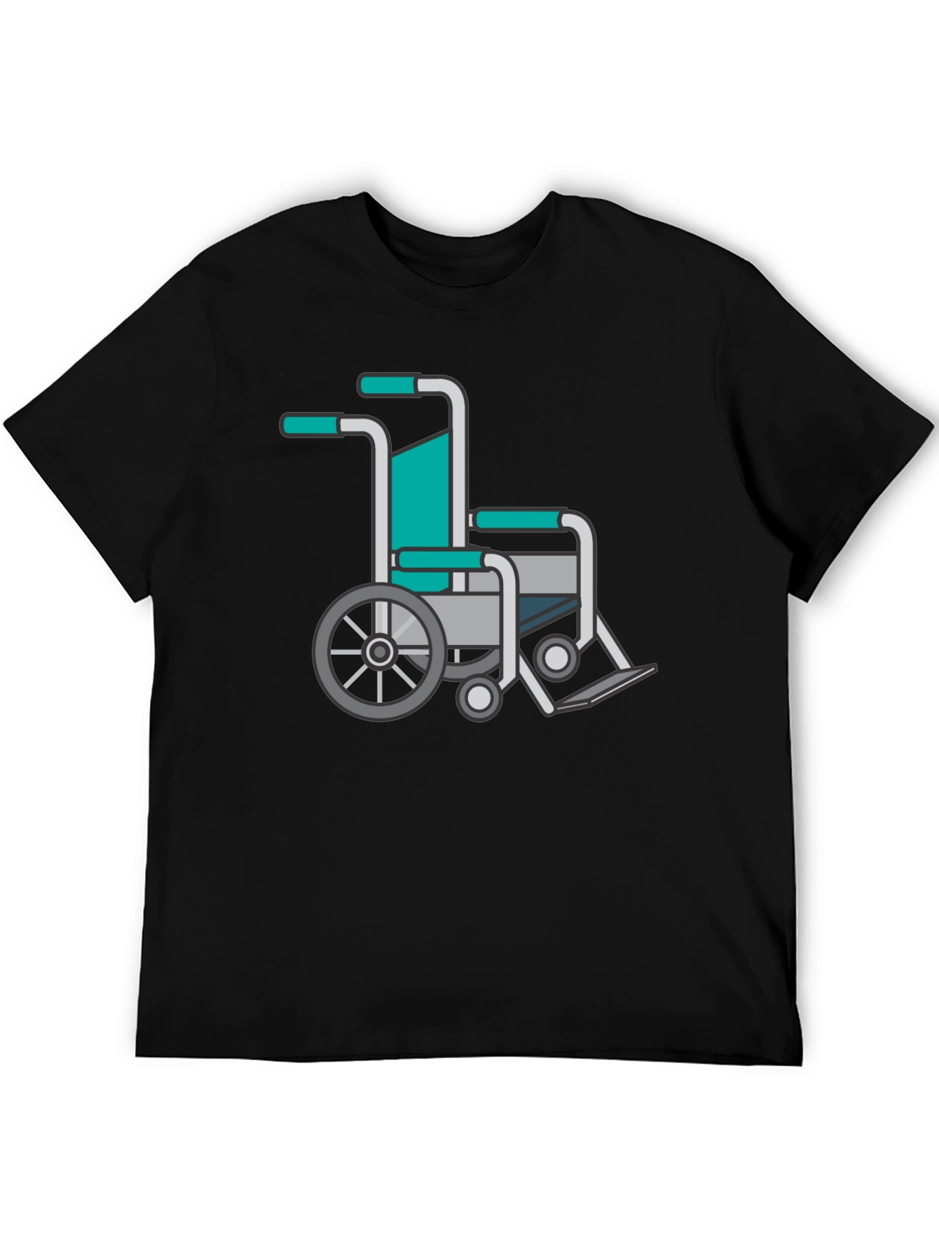 Wheelchair Graphic Tee - Black Comfort Fit