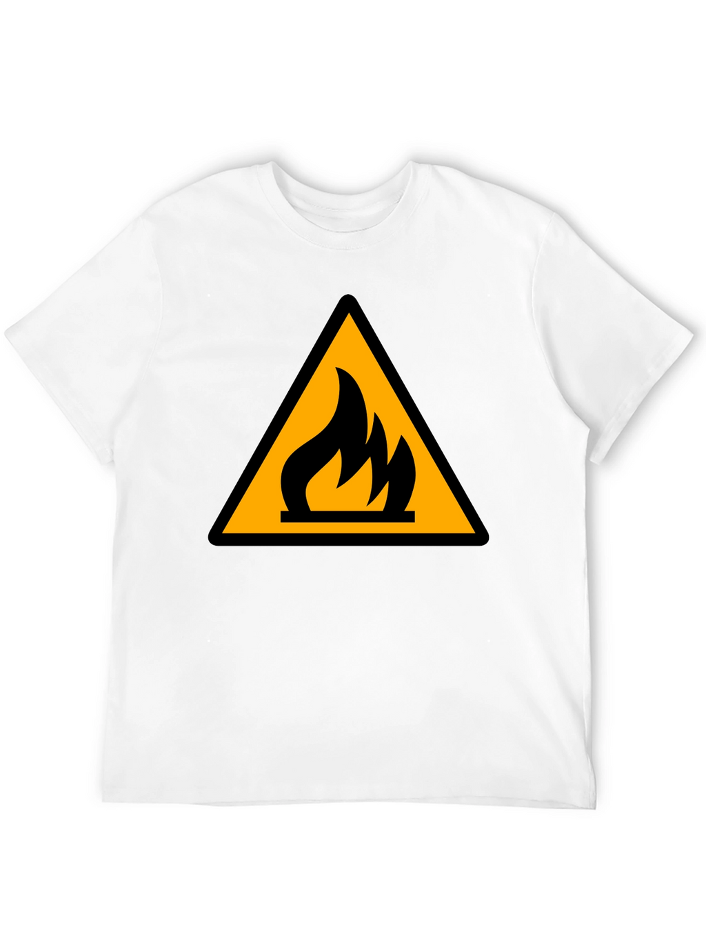 Flammable Hazard Symbol Black T-Shirt