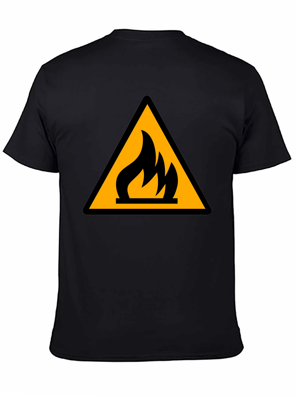 Flammable Hazard Symbol Black T-Shirt