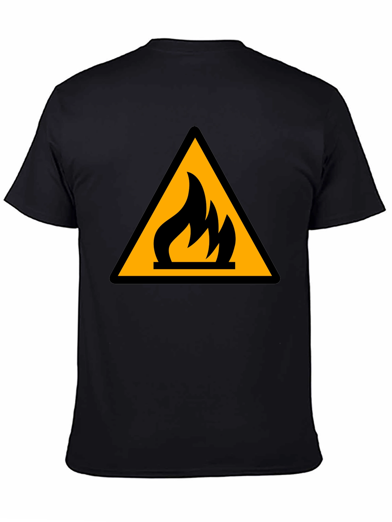 Flammable Hazard Symbol Black T-Shirt