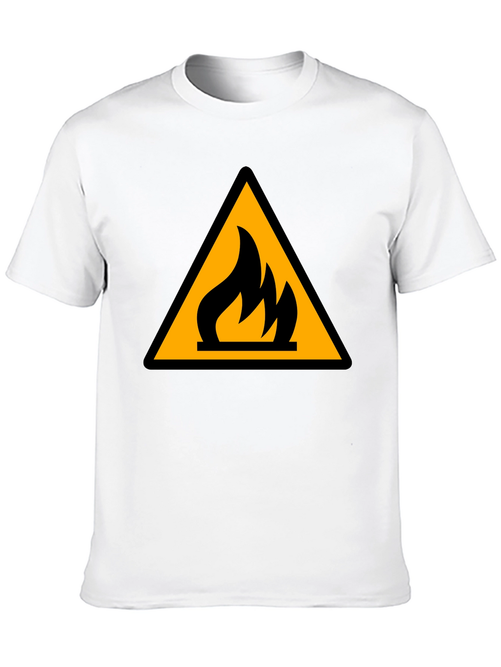 Flammable Hazard Symbol Black T-Shirt