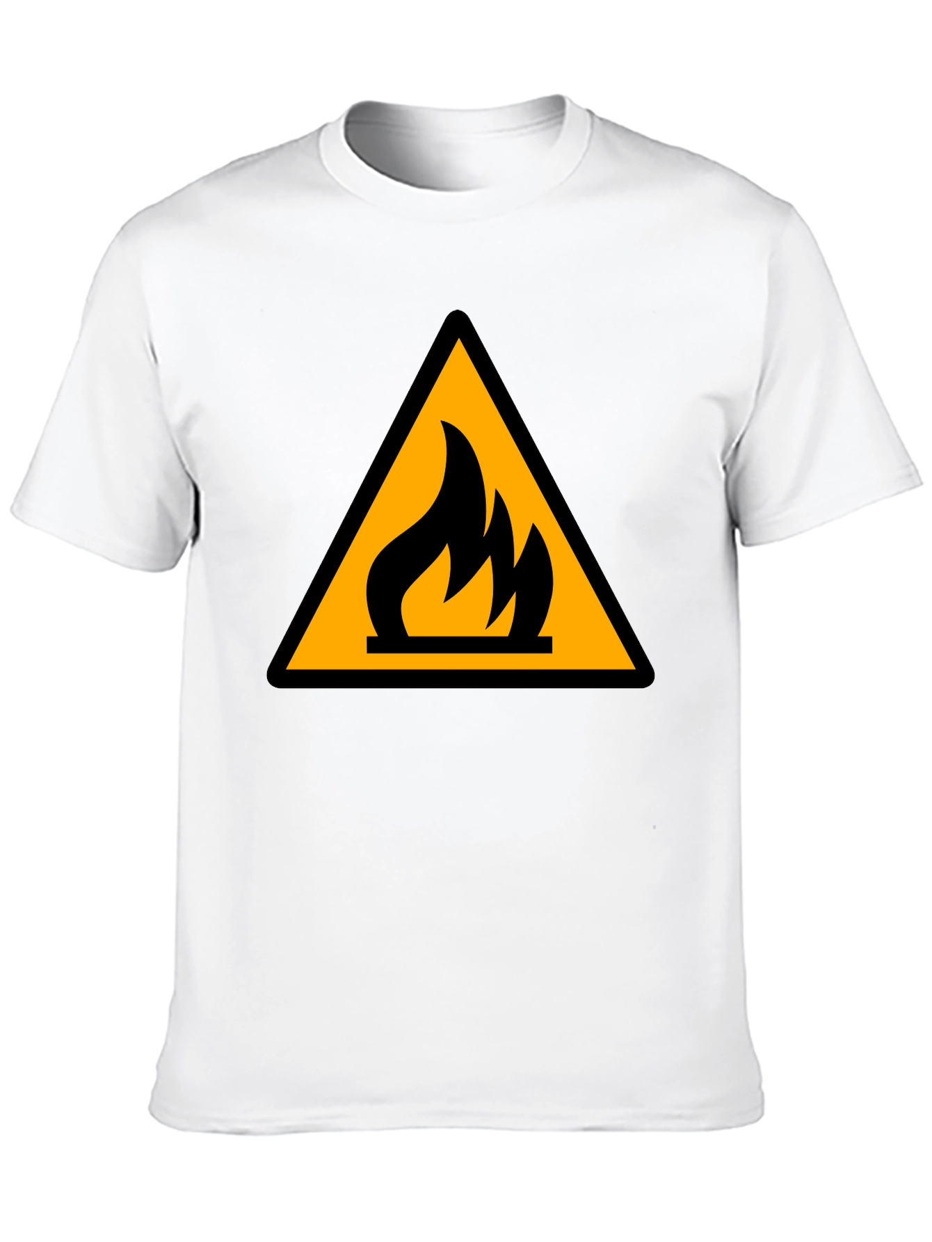 Flammable Hazard Symbol Black T-Shirt