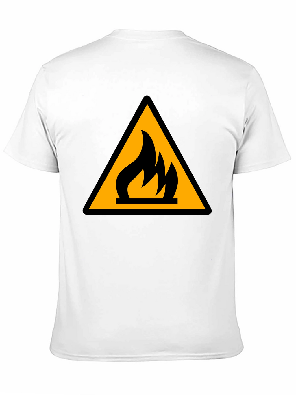 Flammable Hazard Symbol Black T-Shirt