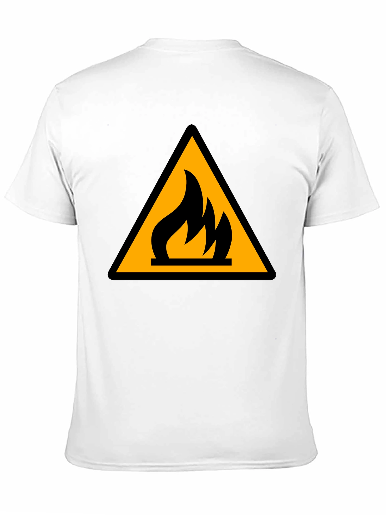 Flammable Hazard Symbol Black T-Shirt