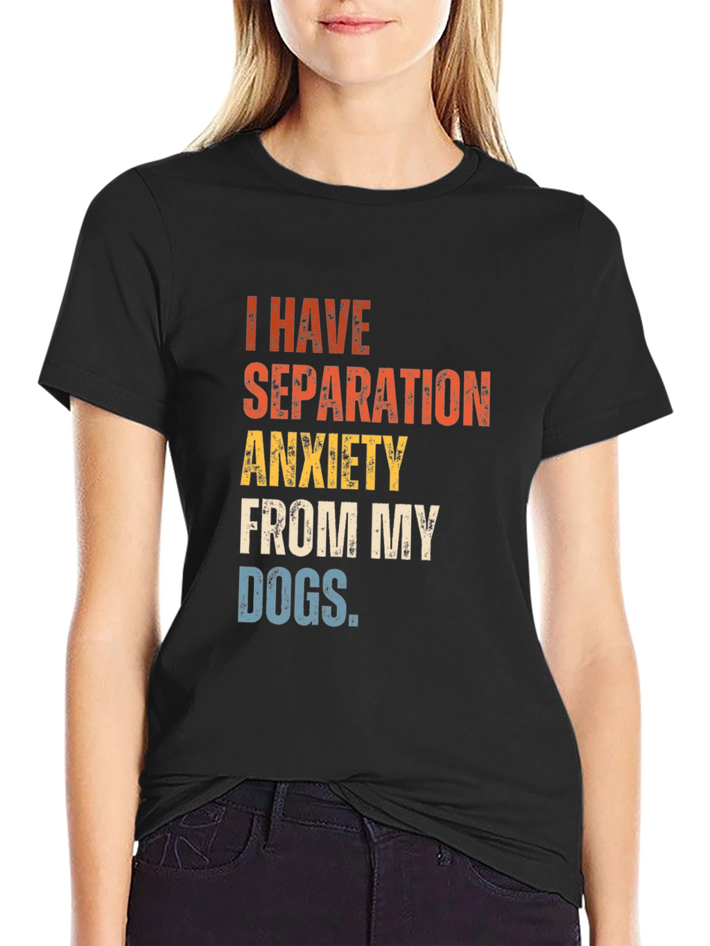 Separation Anxiety Dogs Tee - Trendy Graphic T-Shirt