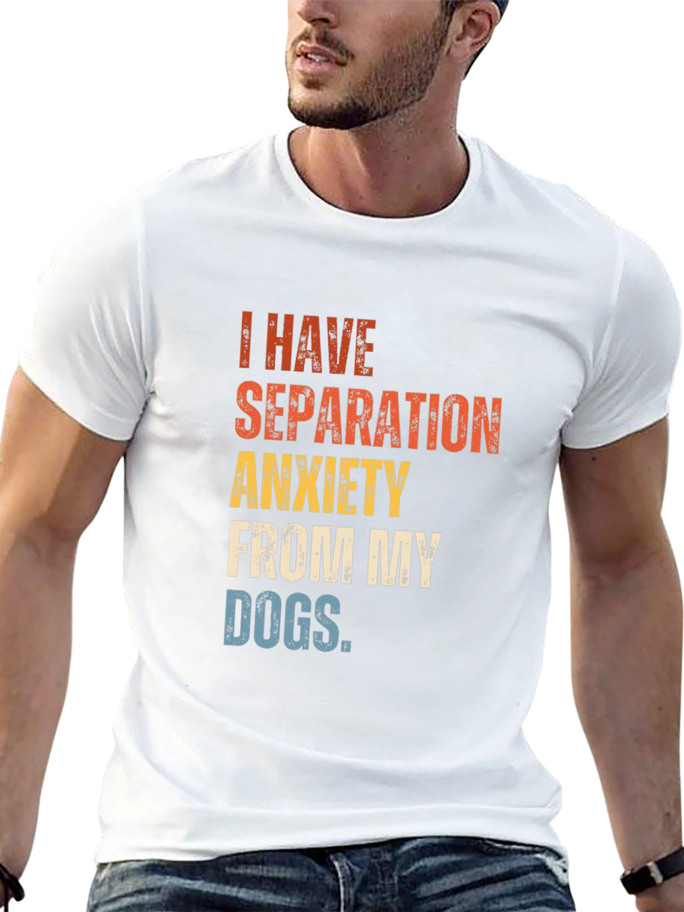 Separation Anxiety Dogs Tee - Trendy Graphic T-Shirt