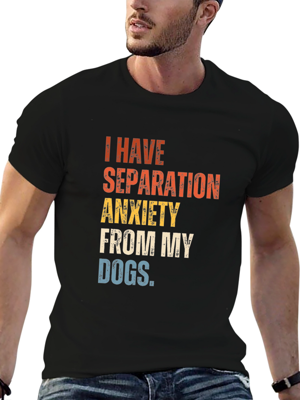Separation Anxiety Dogs Tee - Trendy Graphic T-Shirt