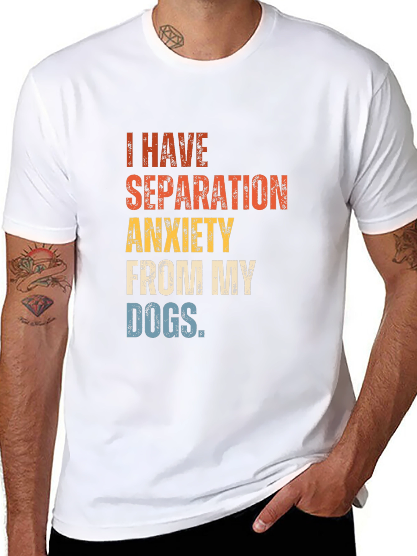 Separation Anxiety Dogs Tee - Trendy Graphic T-Shirt