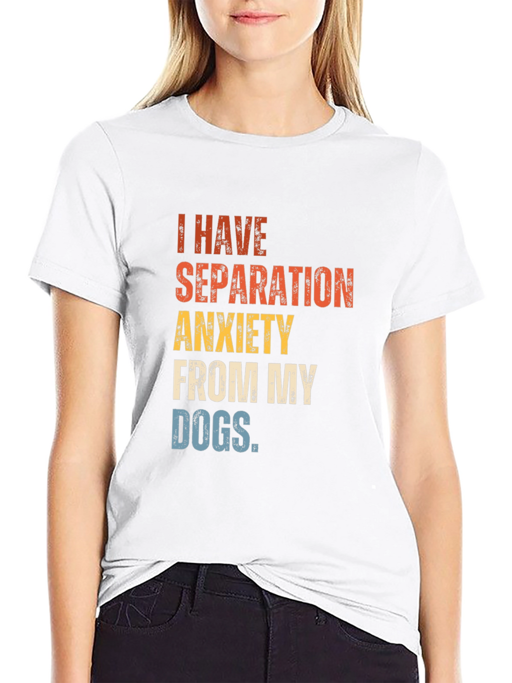 Separation Anxiety Dogs Tee - Trendy Graphic T-Shirt