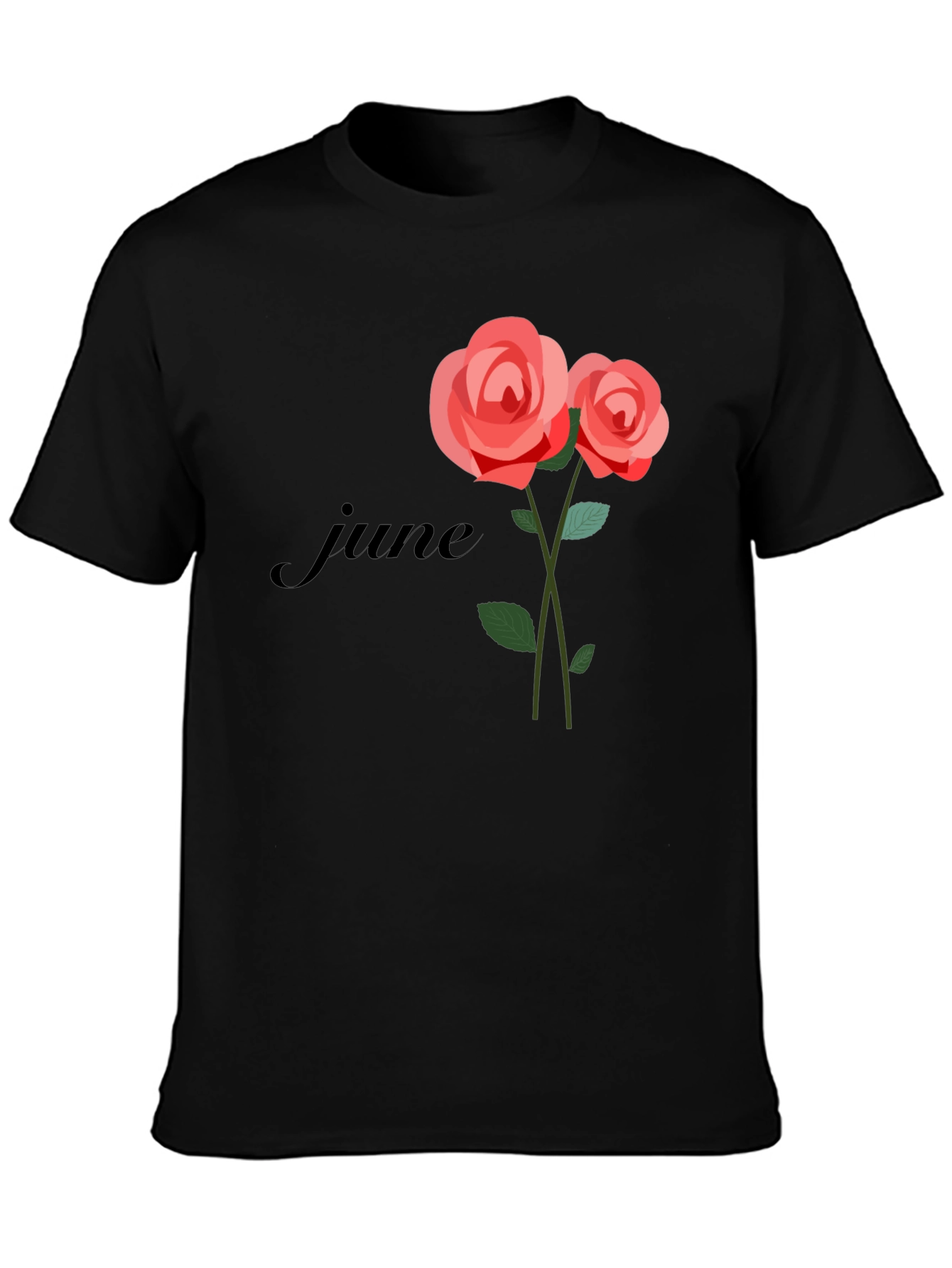 June Rose T-Shirt - Floral Birthday Tee
