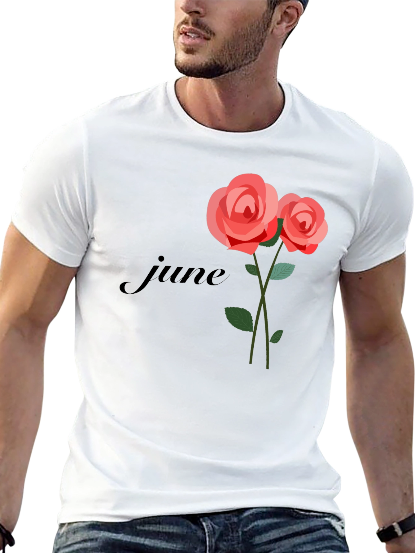 June Rose T-Shirt - Floral Birthday Tee