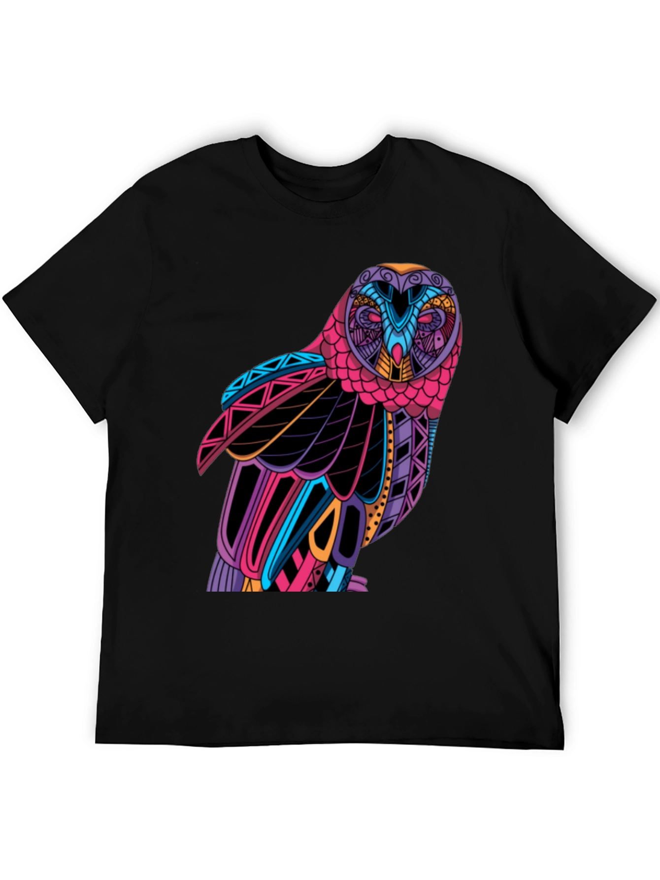 Colorful Owl Graphic T-Shirt - Unique Design