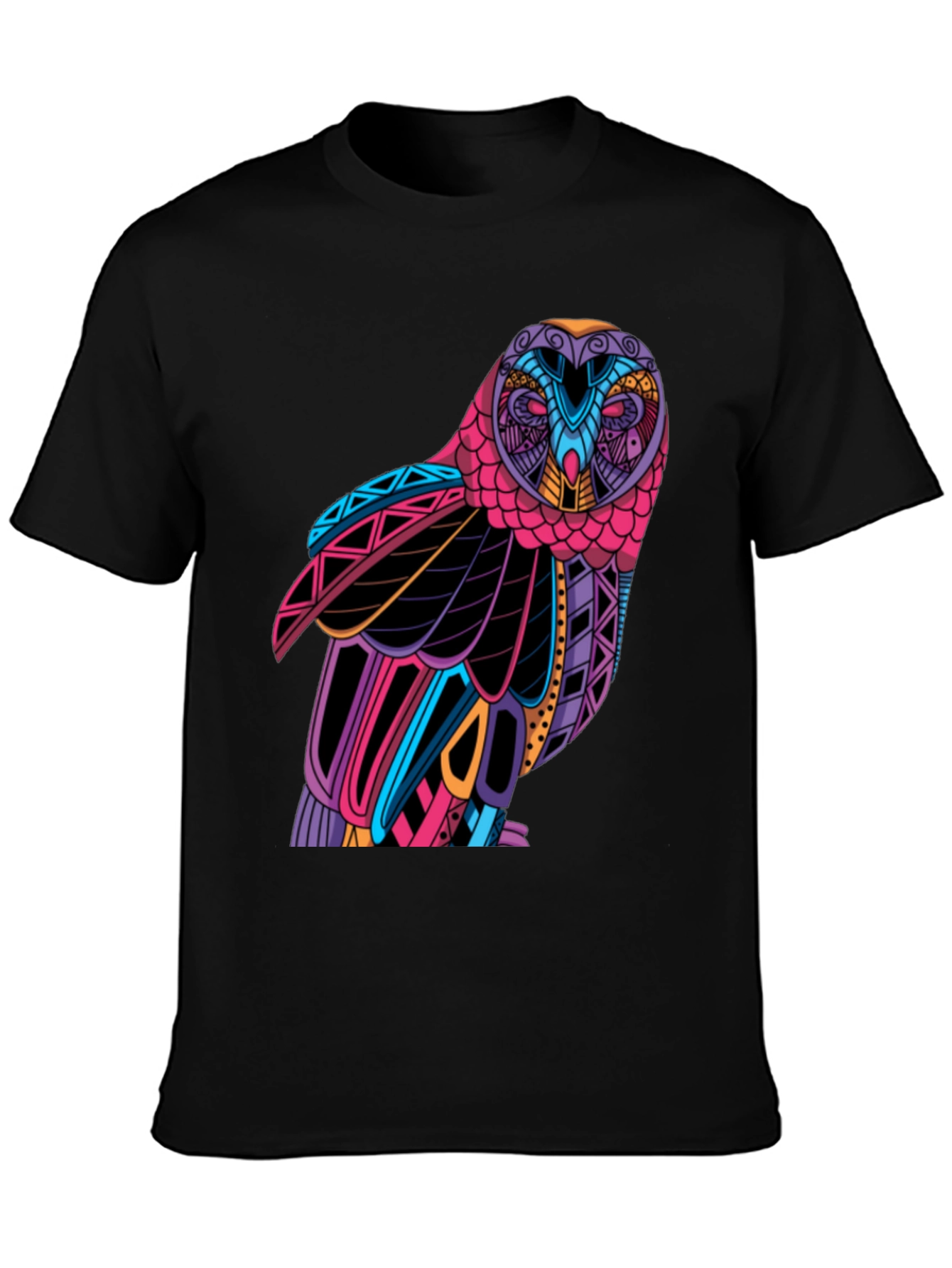 Colorful Owl Graphic T-Shirt - Unique Design