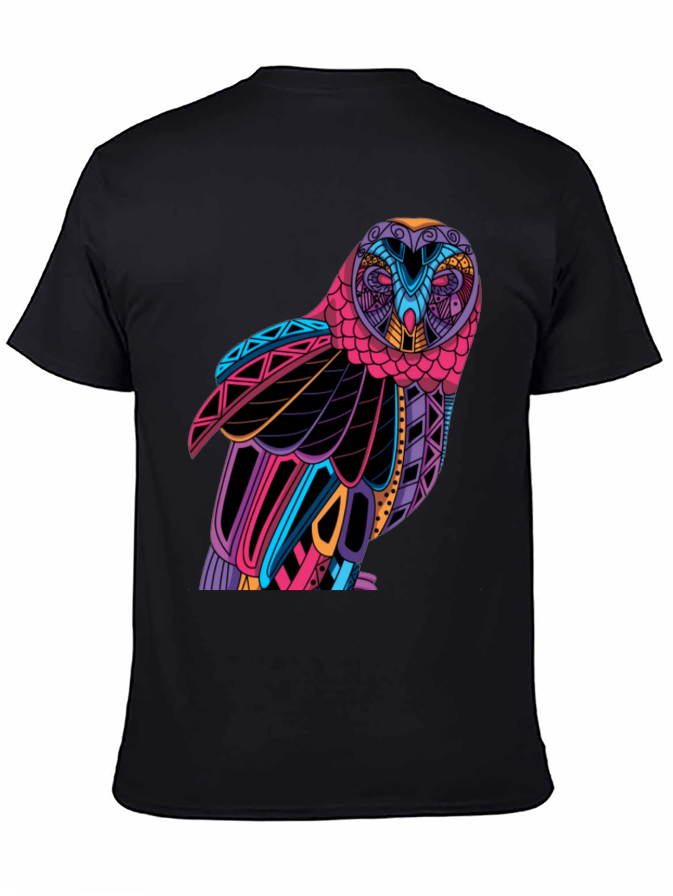 Colorful Owl Graphic T-Shirt - Unique Design