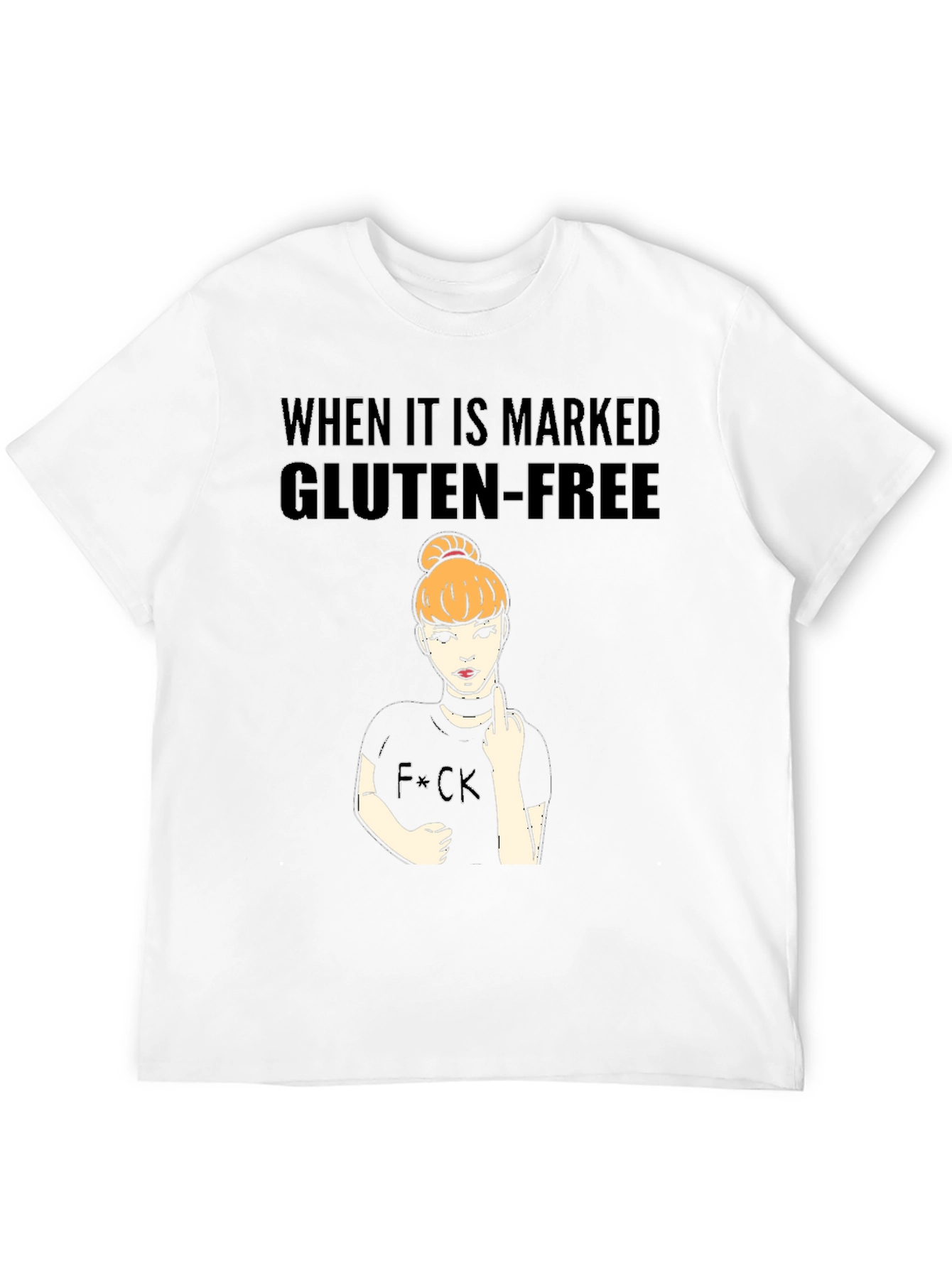 Gluten-Free Humor Black T-Shirt