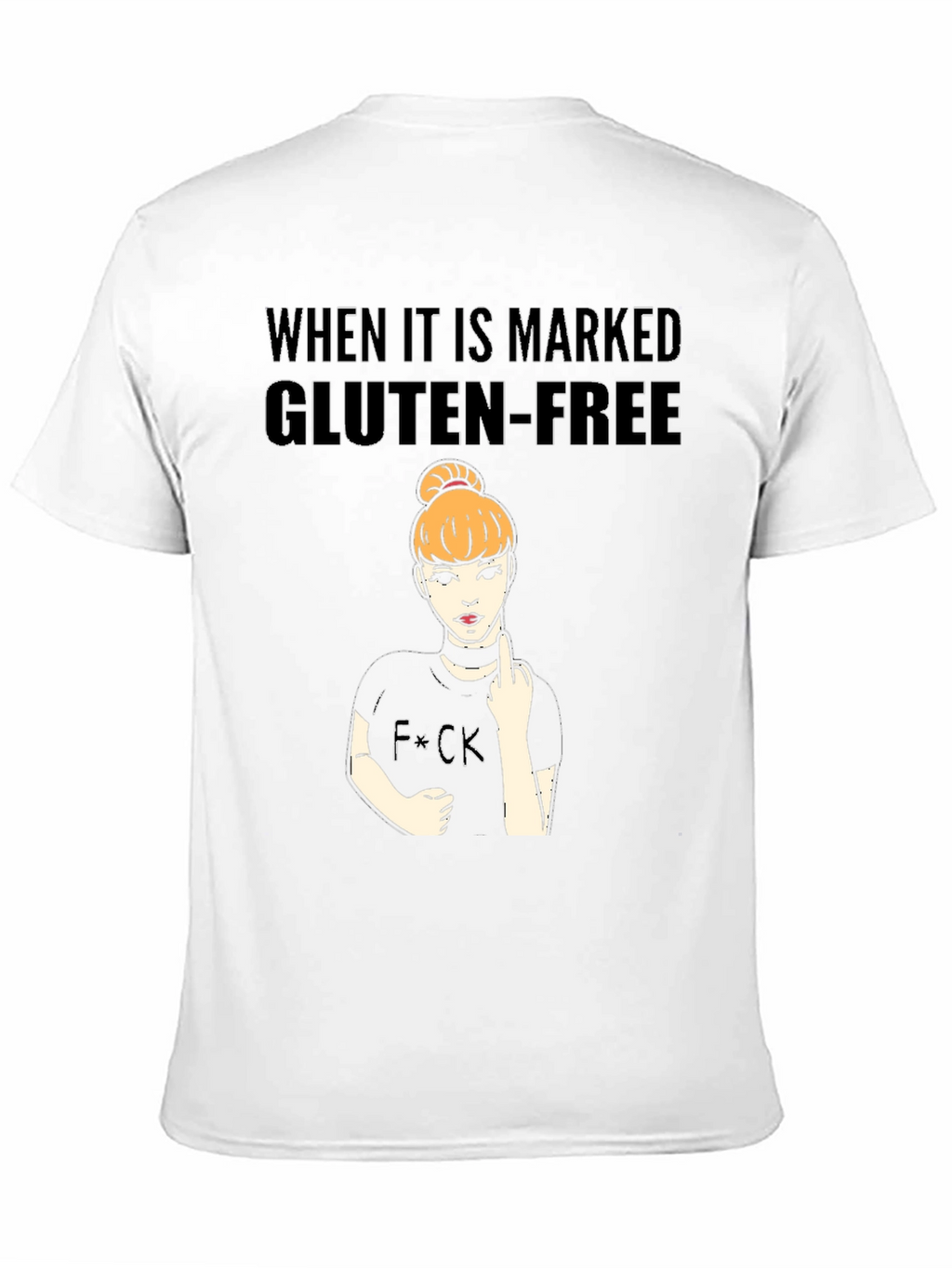 Gluten-Free Humor Black T-Shirt