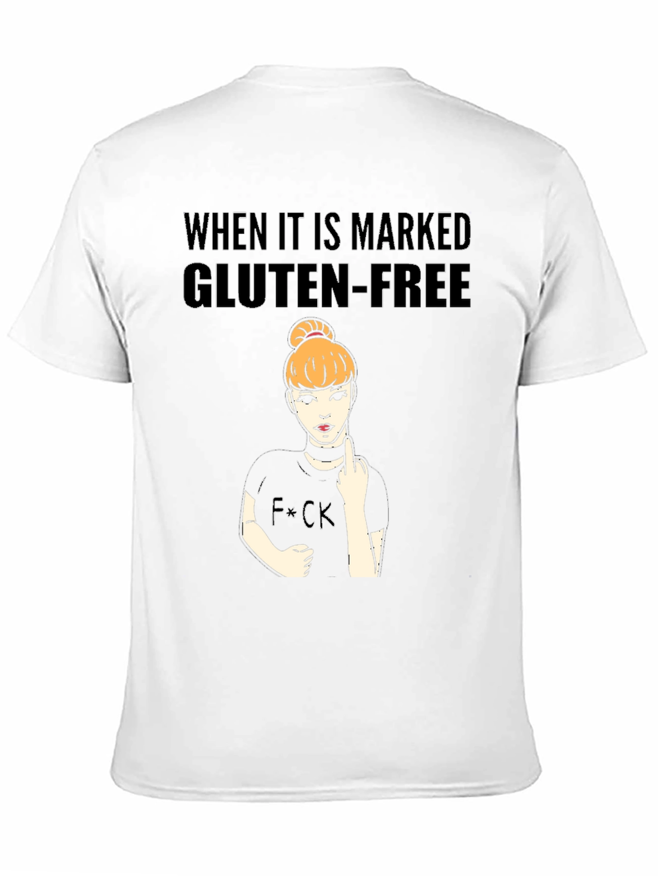 Gluten-Free Humor Black T-Shirt