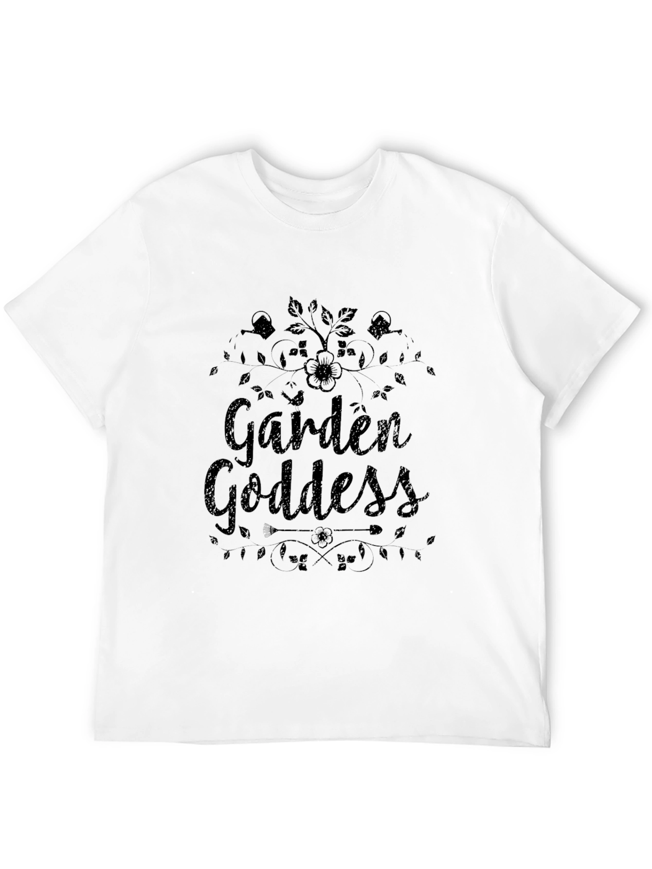 Garden Goddess Black Graphic T-Shirt