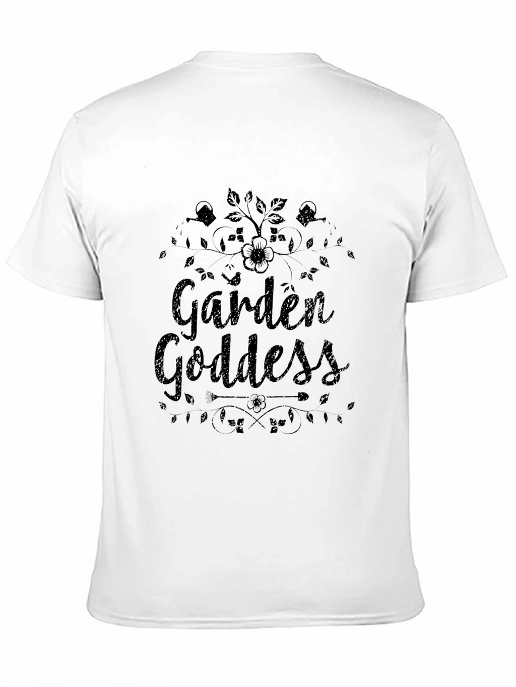 Garden Goddess Black Graphic T-Shirt