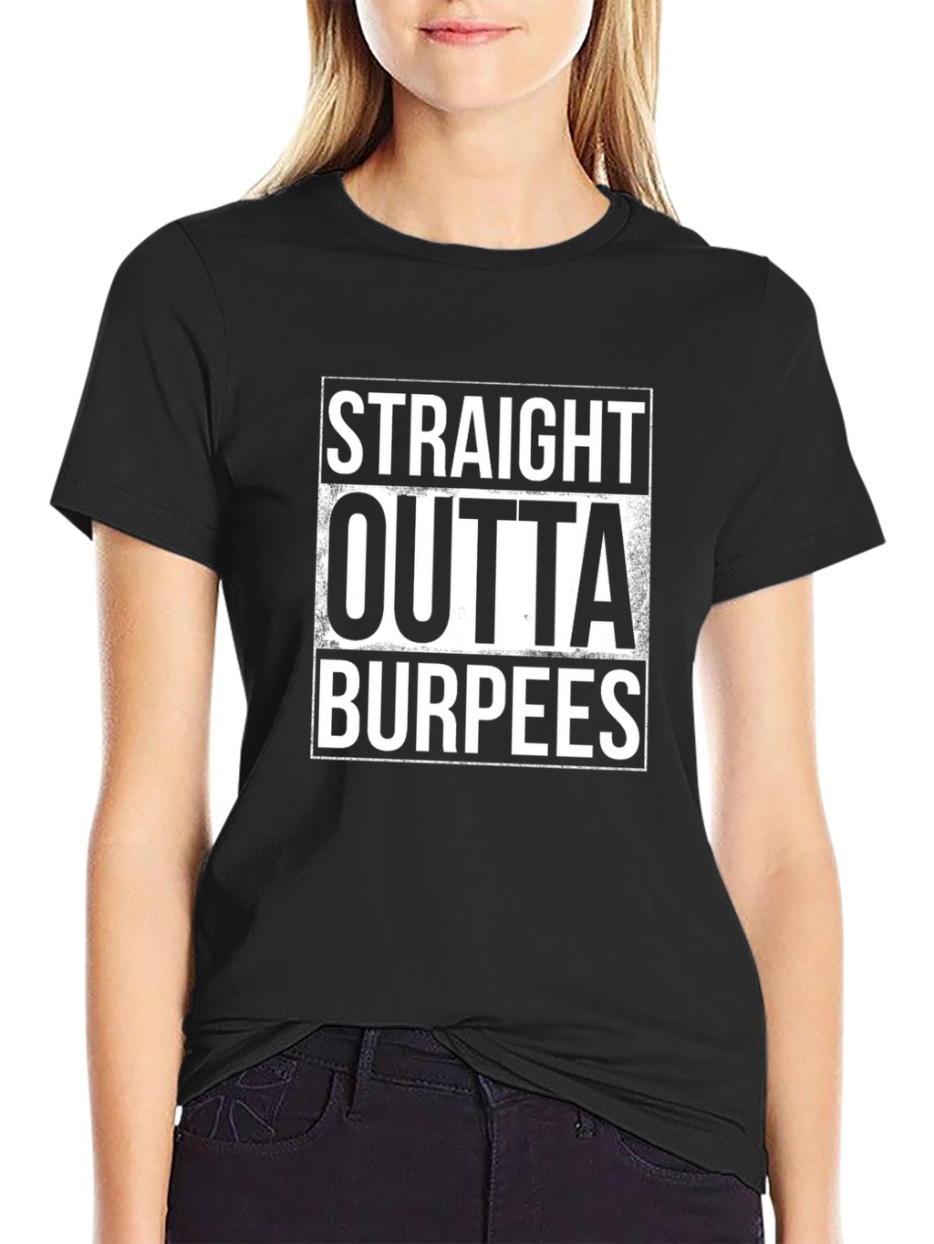 Straight Outta Burpees Black T-Shirt