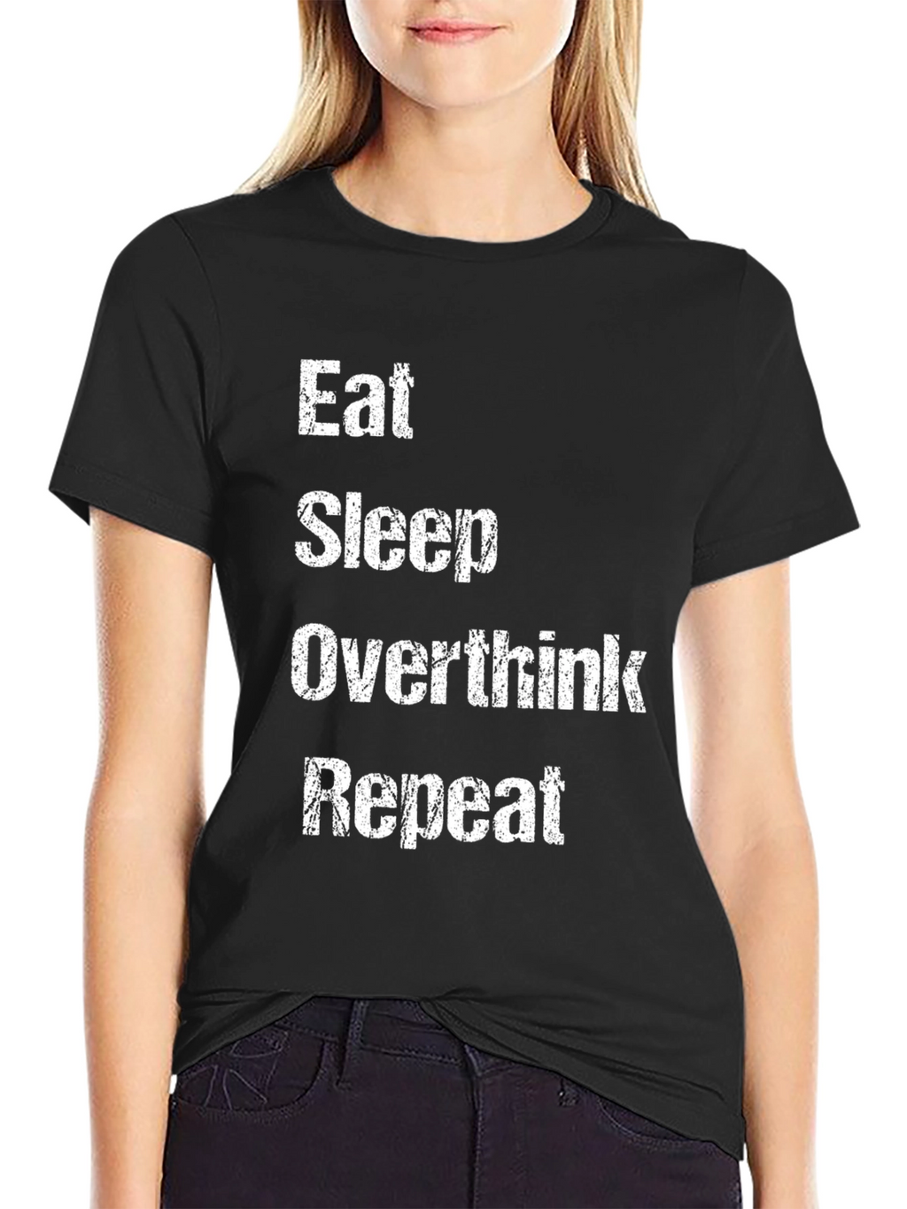 Eat Sleep Overthink Repeat Graphic Tee