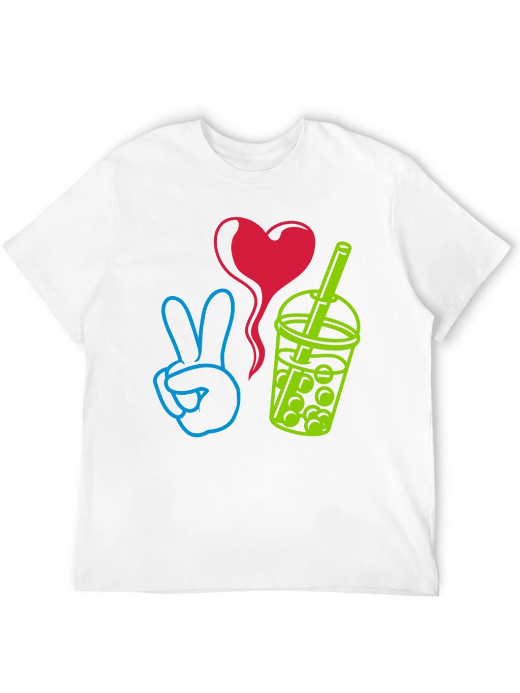 Peace Love Boba T-Shirt - Trendy Graphic Tee