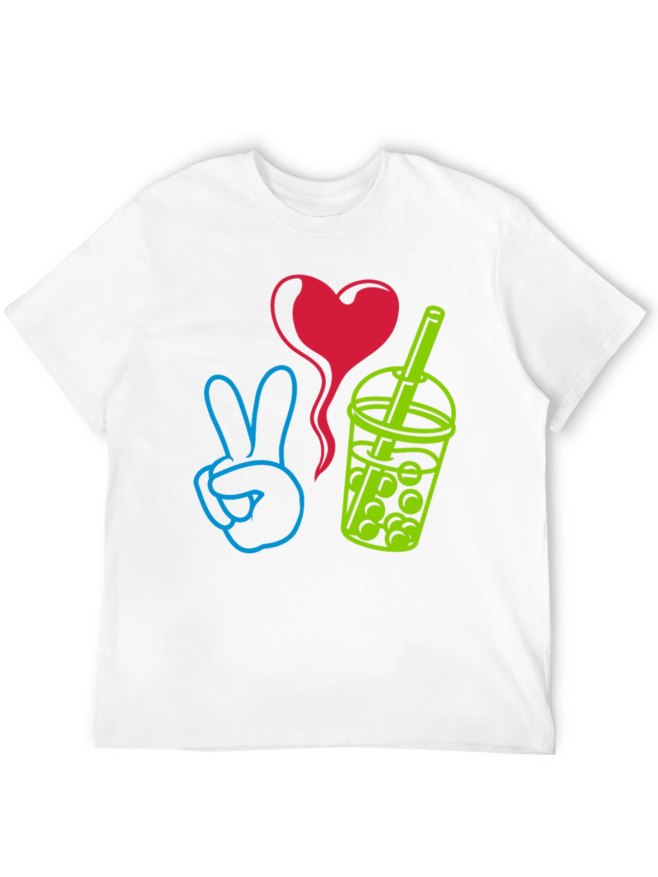 Peace Love Boba T-Shirt - Trendy Graphic Tee