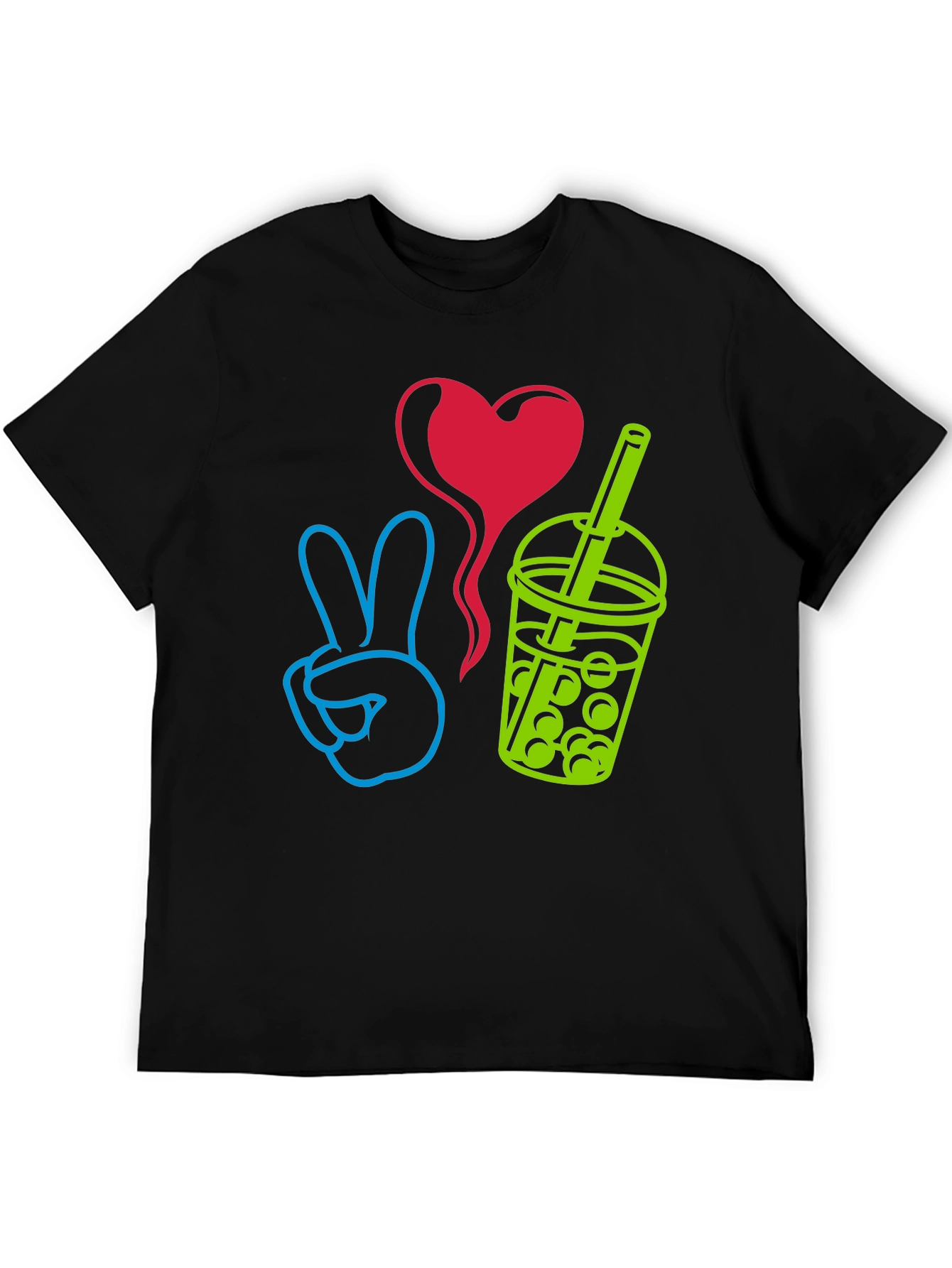Peace Love Boba T-Shirt - Trendy Graphic Tee