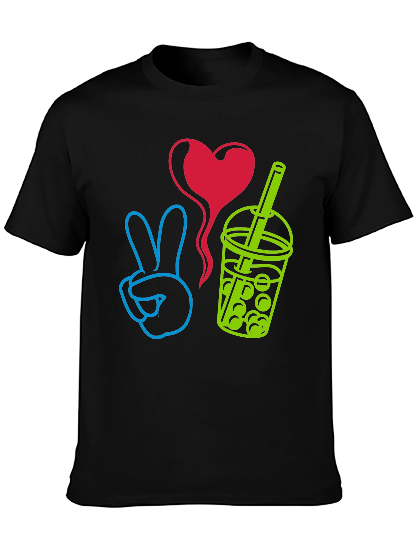 Peace Love Boba T-Shirt - Trendy Graphic Tee