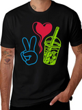 Peace Love Boba T-Shirt - Trendy Graphic Tee