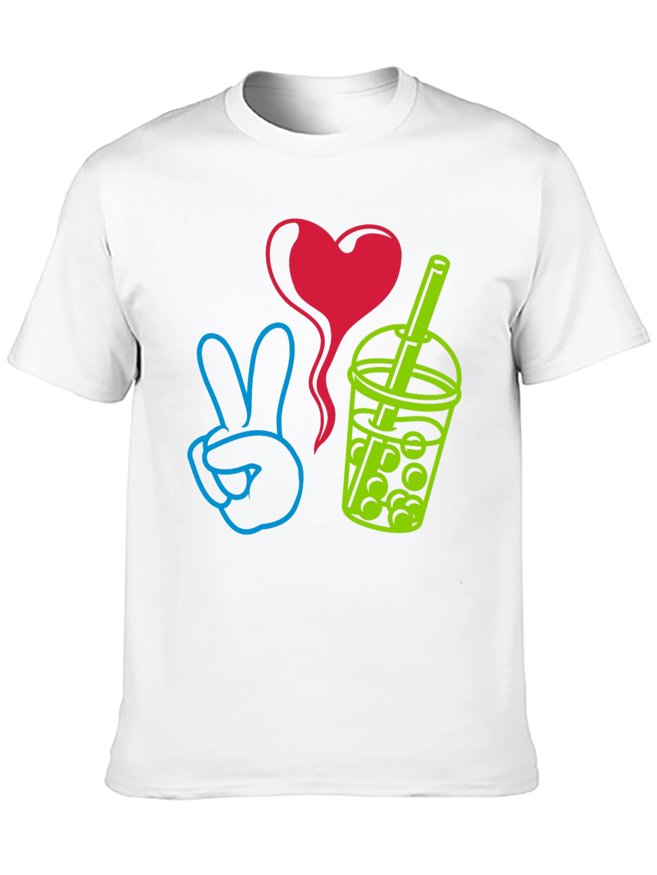 Peace Love Boba T-Shirt - Trendy Graphic Tee