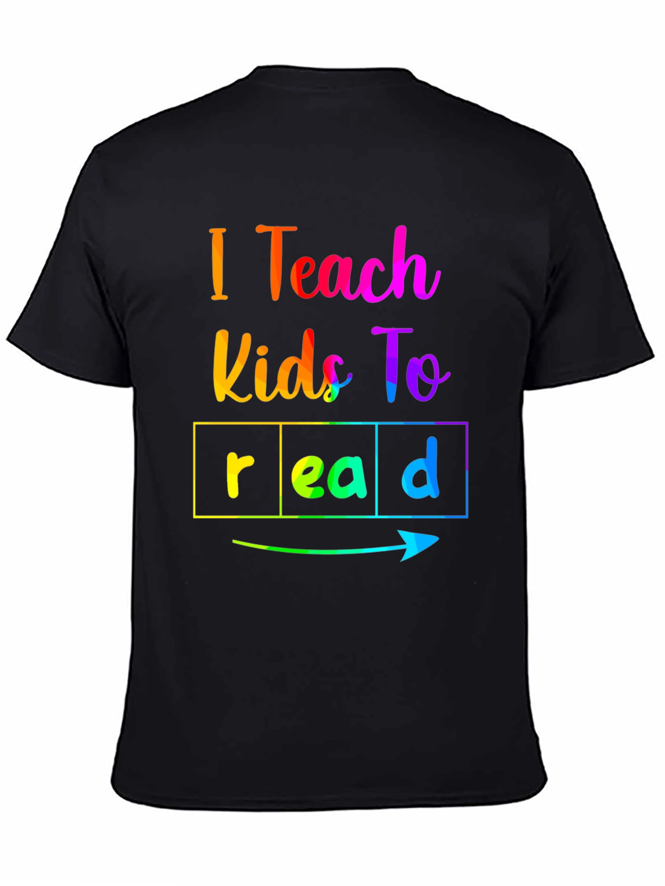 I Teach Kids to Read T-Shirt Colorful Graphic Tee