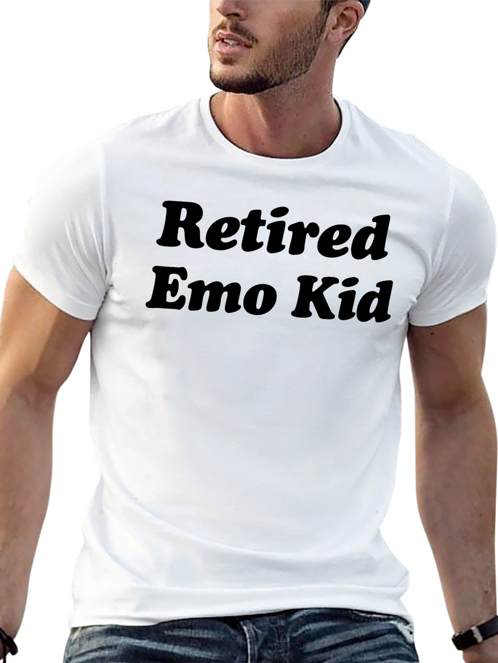 Retired Emo Kid Black Graphic T-Shirt