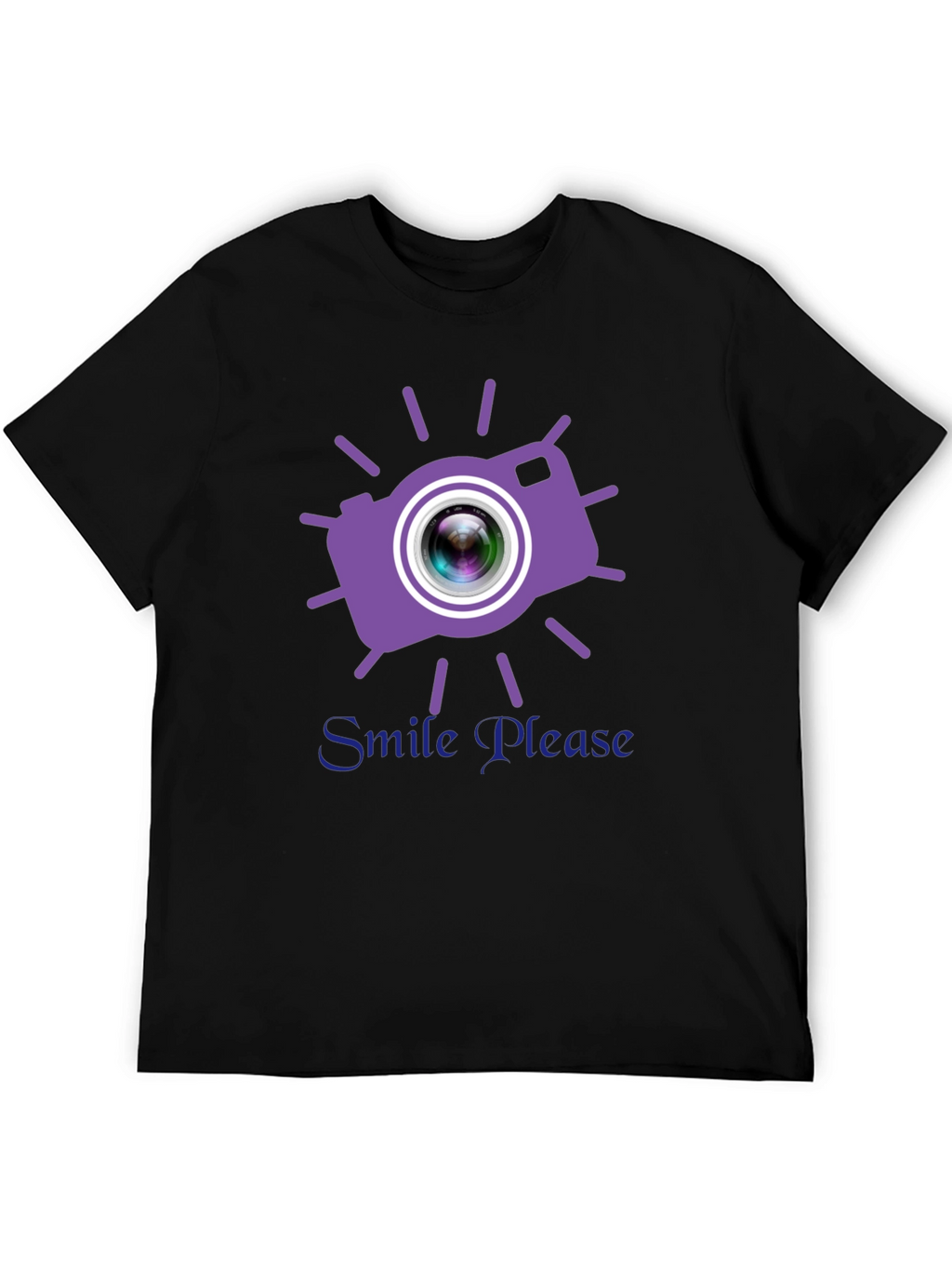 Smile Please Camera Graphic T-Shirt