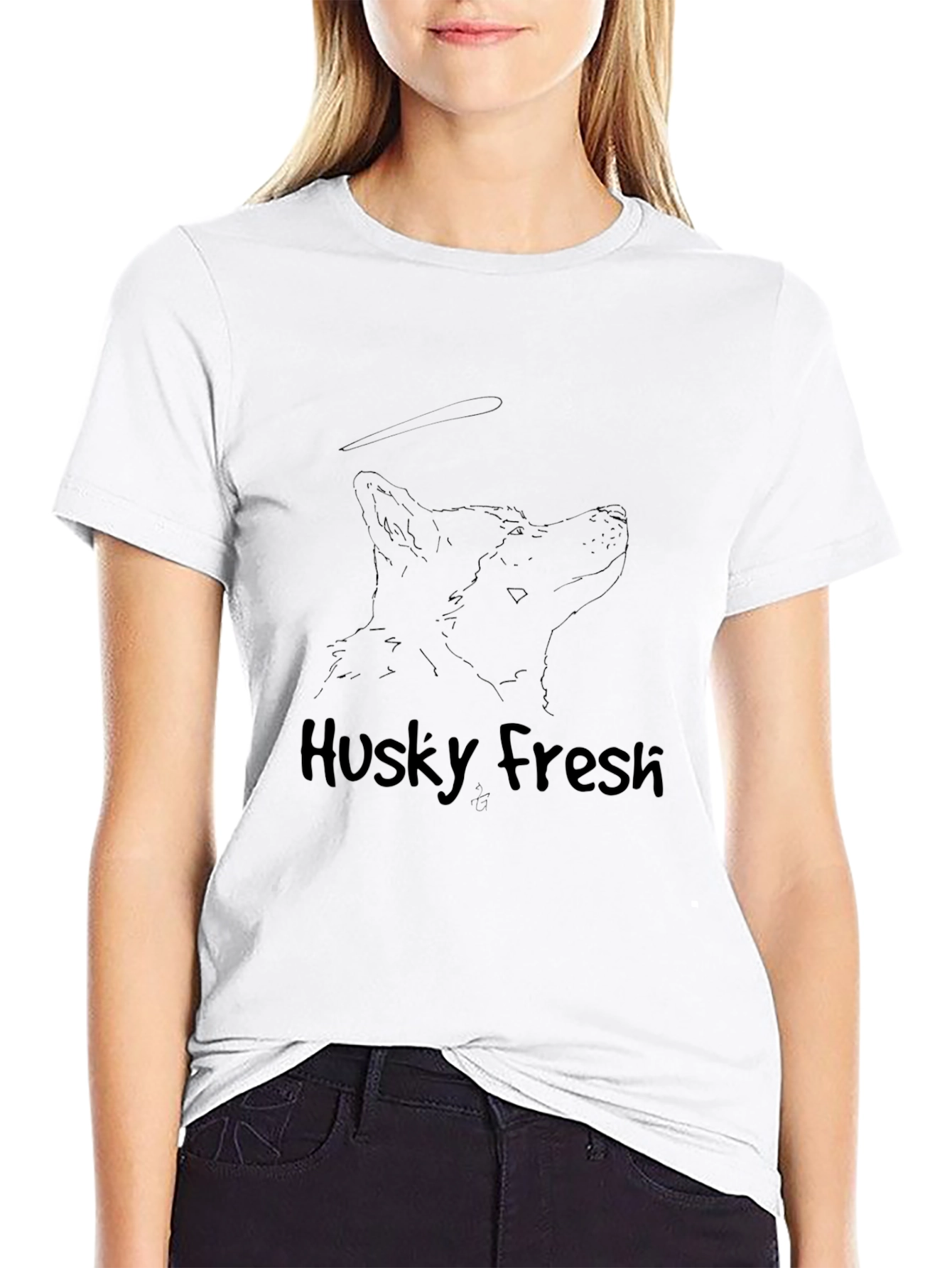 Husky Fresh Graphic Tee - Cool Dog Lover Shirt
