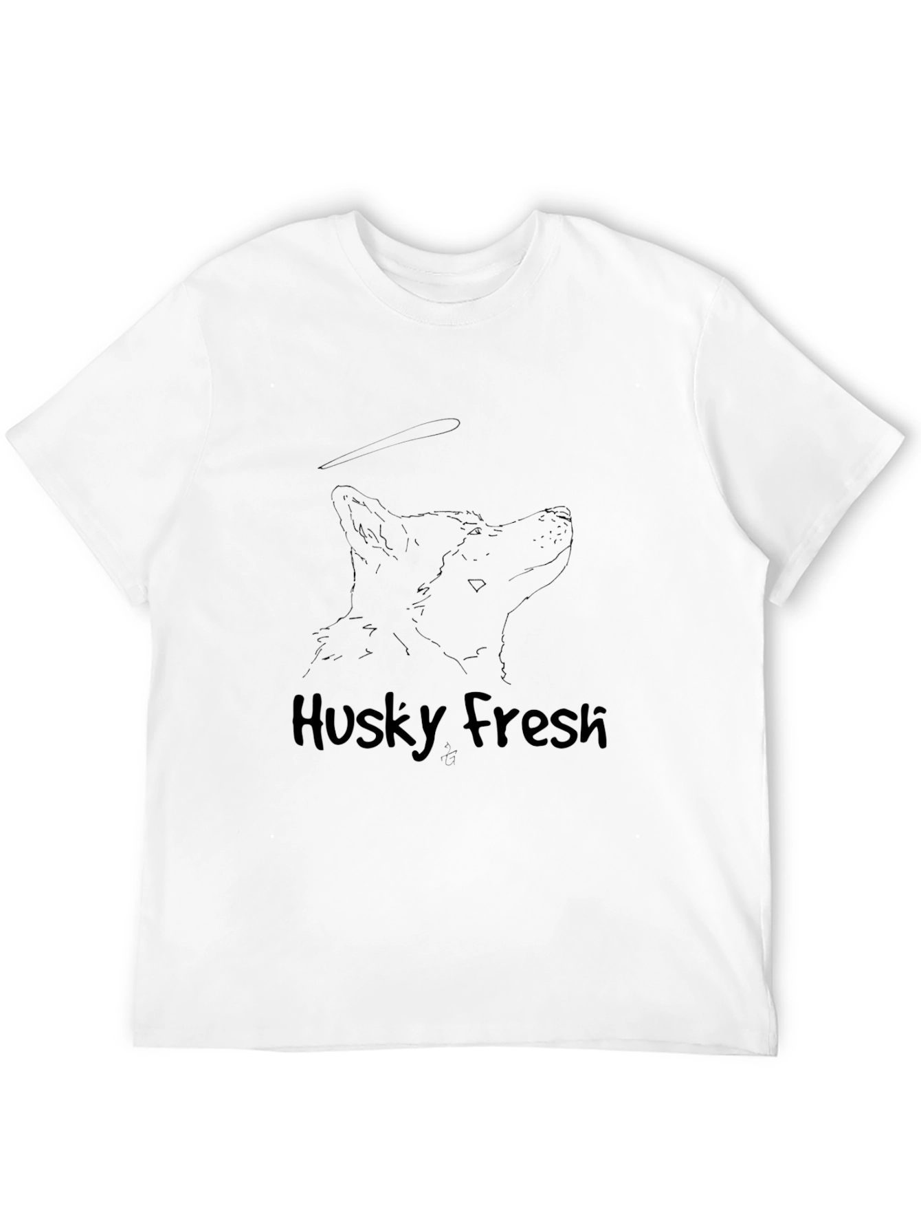 Husky Fresh Graphic Tee - Cool Dog Lover Shirt