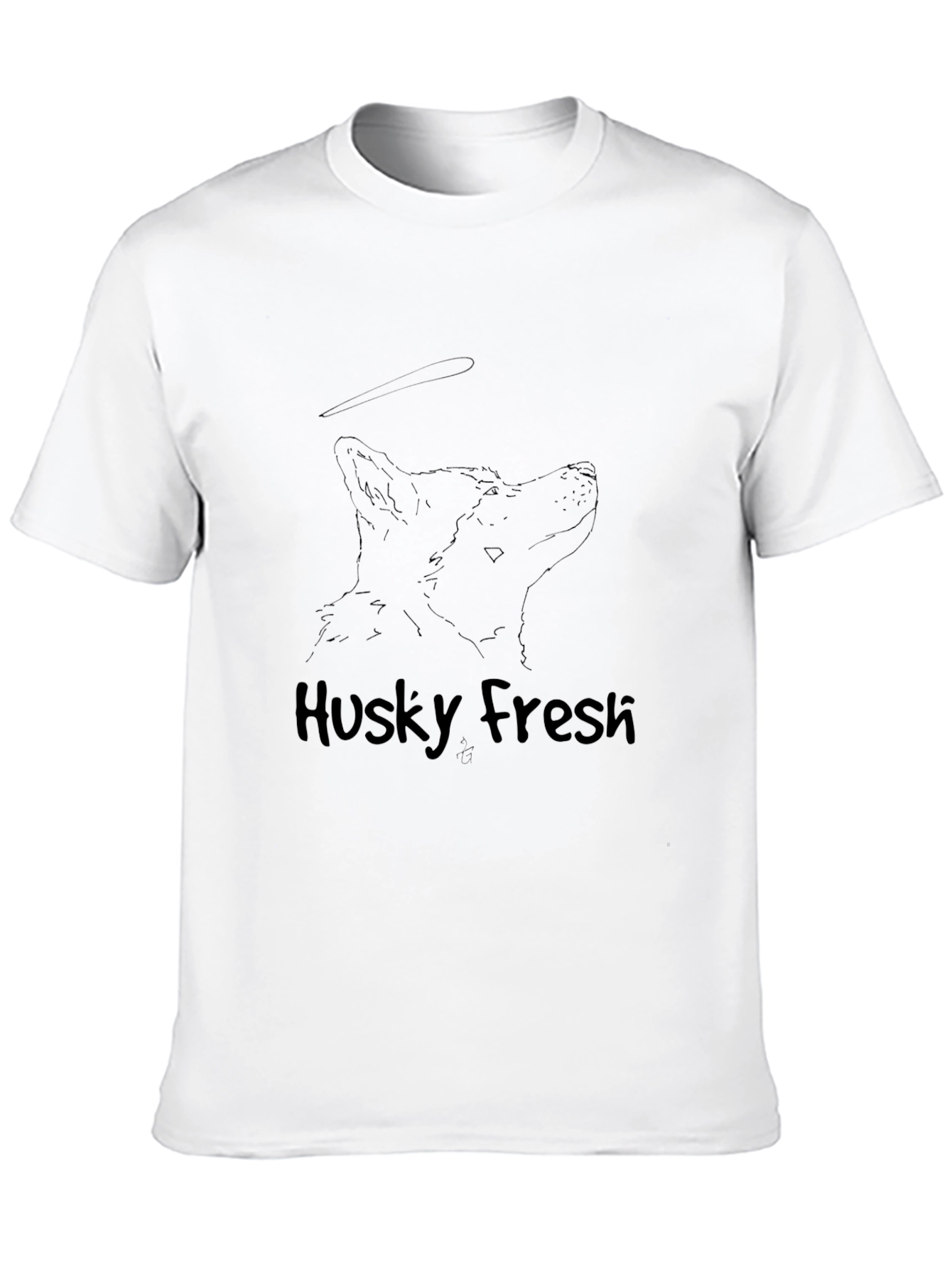 Husky Fresh Graphic Tee - Cool Dog Lover Shirt