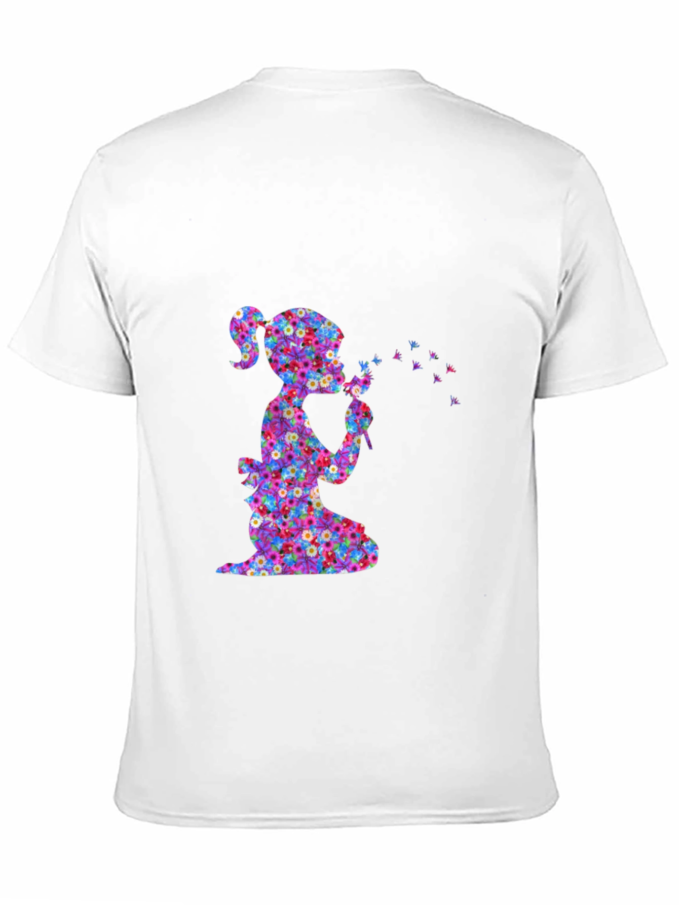 Floral Girl Blowing Dandelion T-Shirt