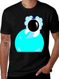 Astronaut on Planet Graphic T-Shirt